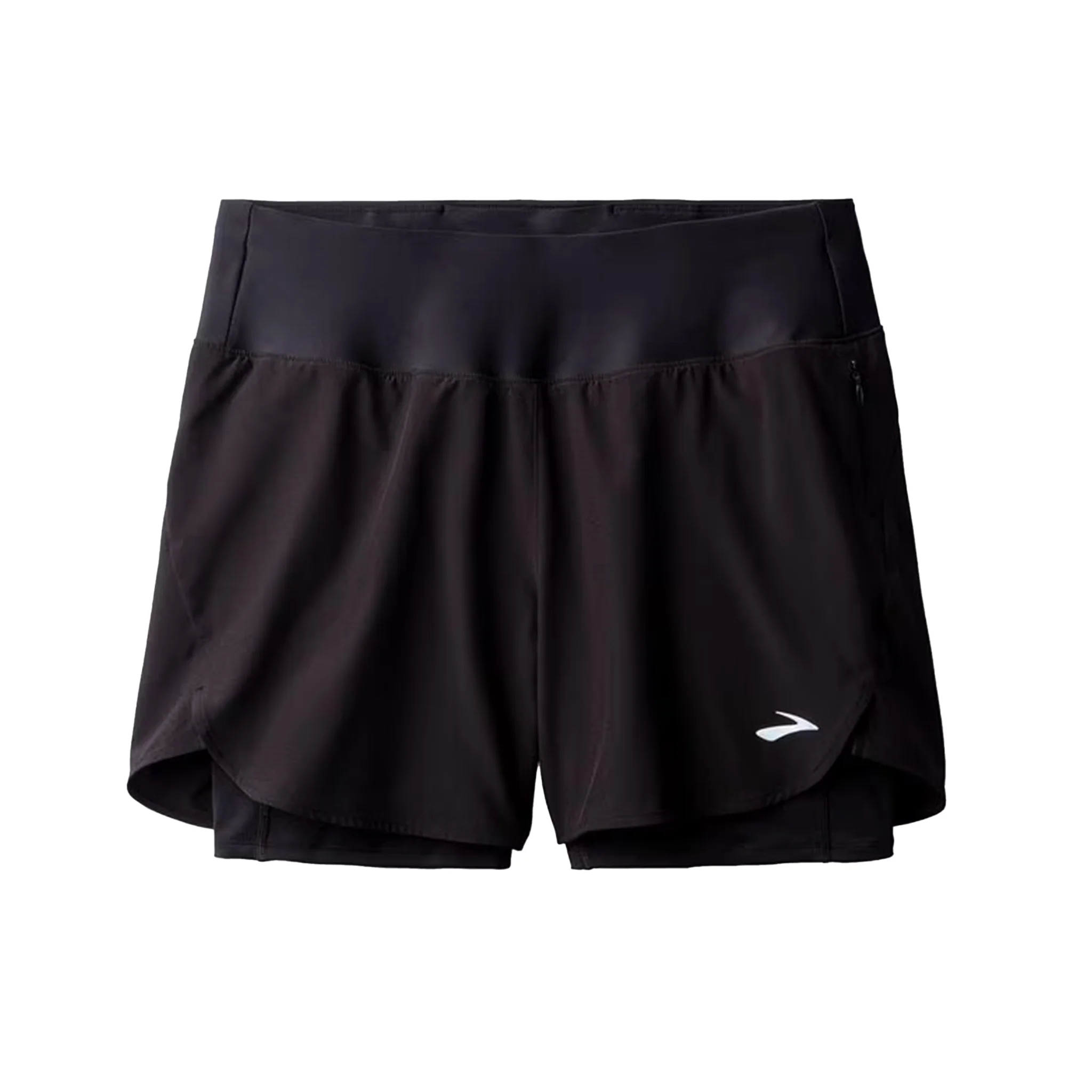Brooks Womens Chaser 5" 2-in-1 Short 2.0 - Black