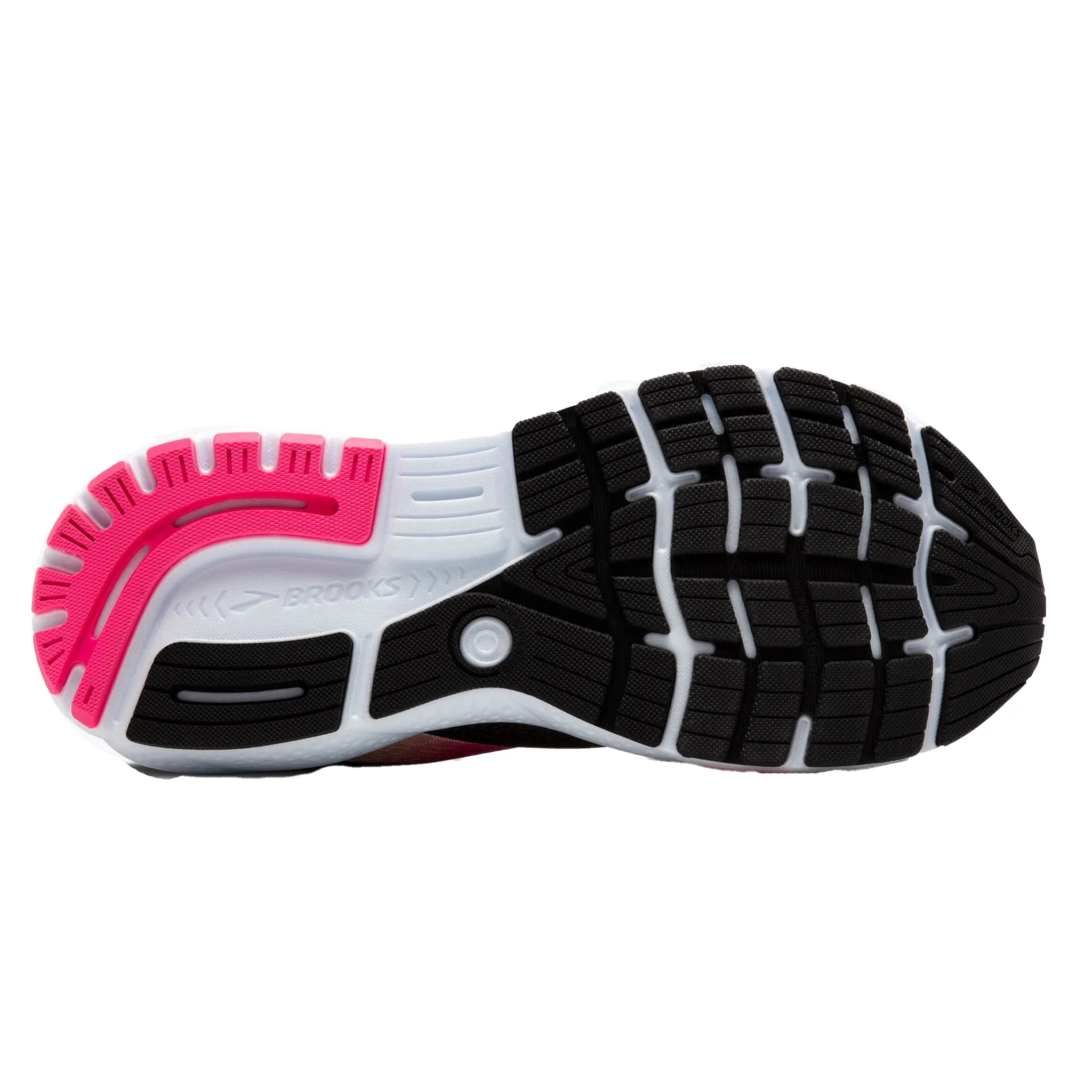 Brooks Womens Ghost 16 - Black/Pink/Yellow - Neutral - Image 2
