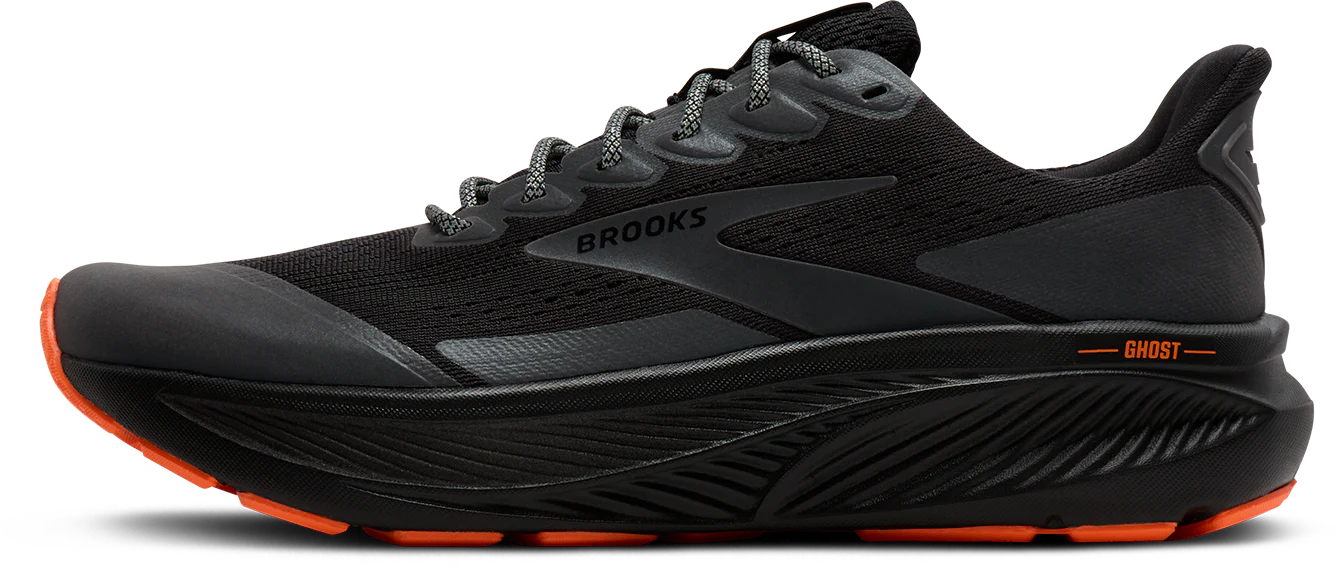 Brooks Womens Ghost 17 - Black/Orange - Neutral - AW25 - Image 4