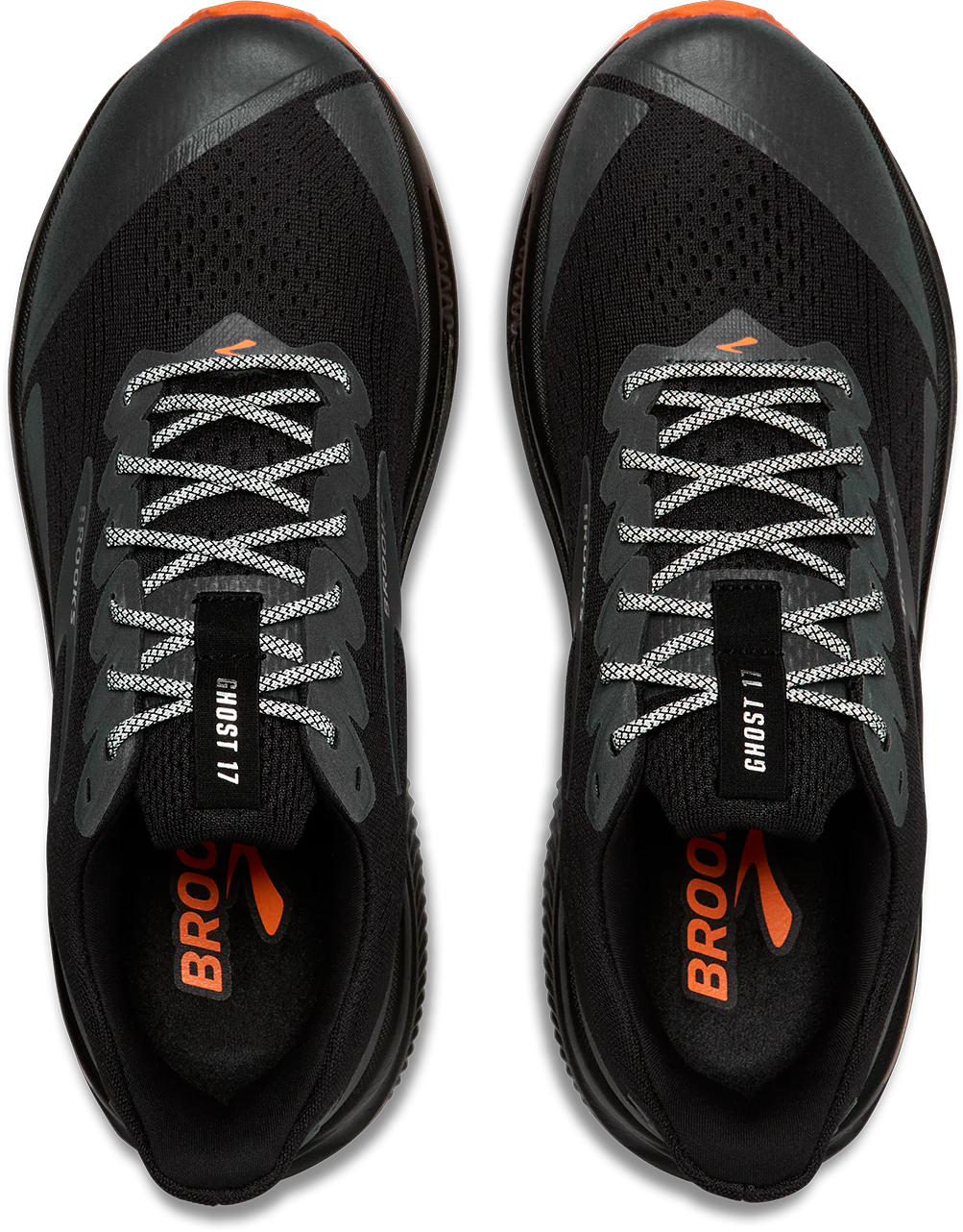 Brooks Womens Ghost 17 - Black/Orange - Neutral - AW25 - Image 7