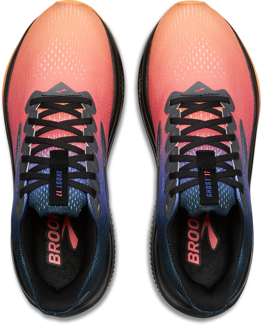 Brooks Womens Ghost 17 - Night/Blue/Papaya - Neutral - AW25 - Image 8