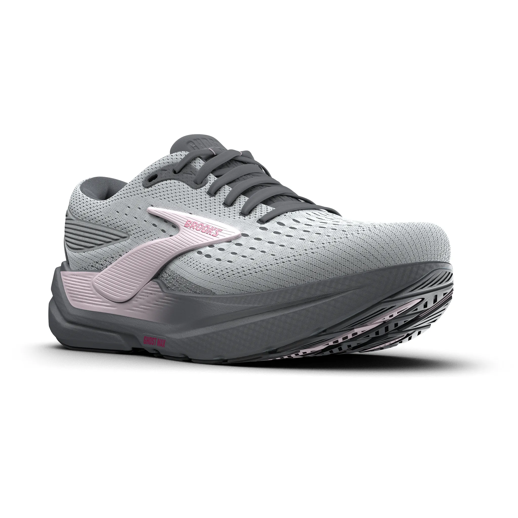 Brooks Womens Ghost Max 3 - Harbor Mist/Poppy Seed/Pink - Neutral - SS26 - Image 3