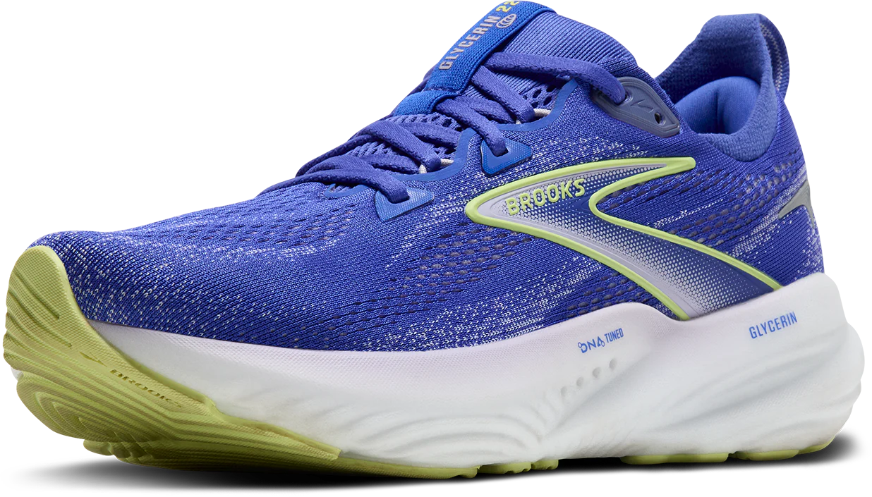 Brooks Womens Glycerin 22 - Amparo Blue/Hyper Iris/Yellow - Neutral - SS25 - Image 5