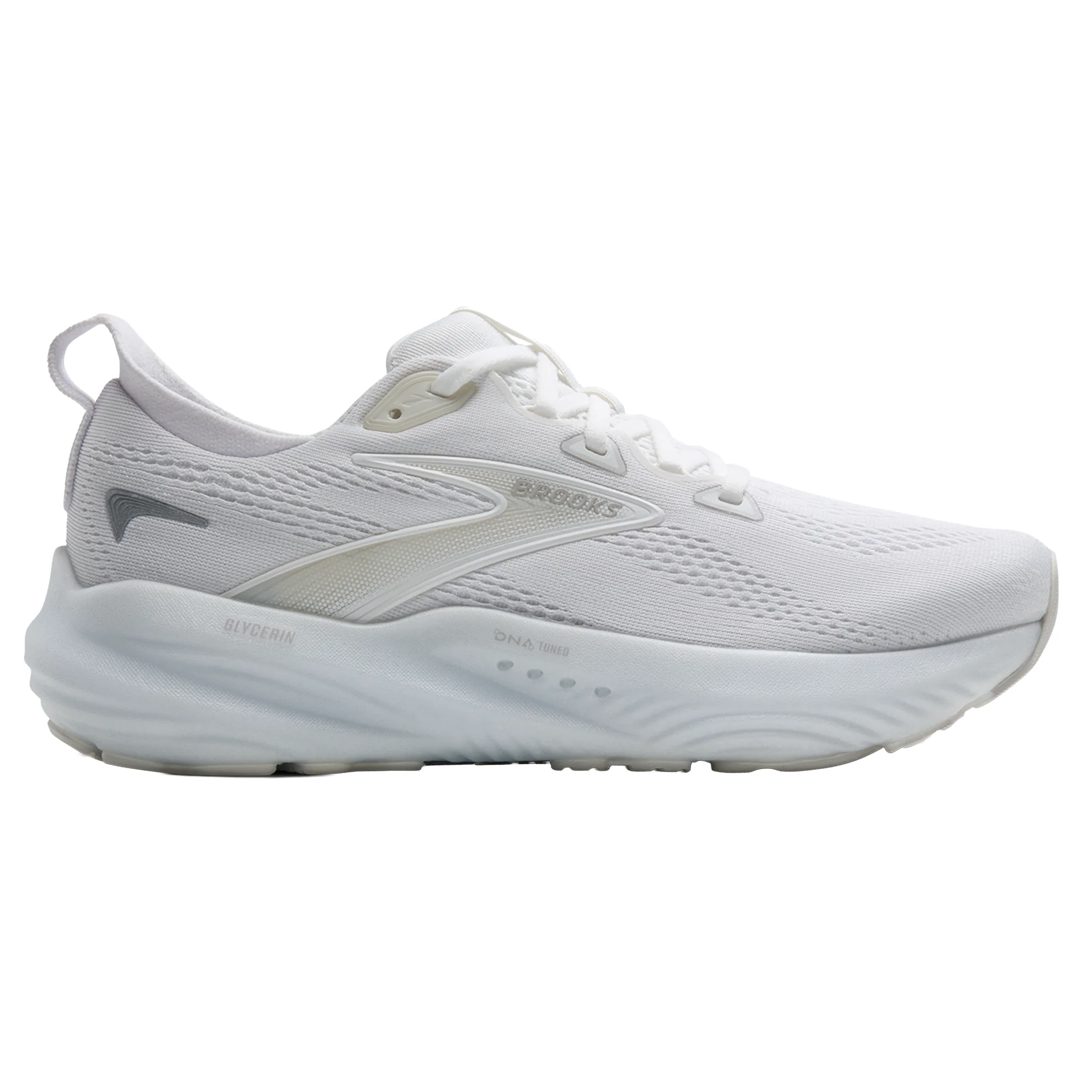 Brooks Womens Glycerin 22 - White/White/Grey - Neutral - SS25