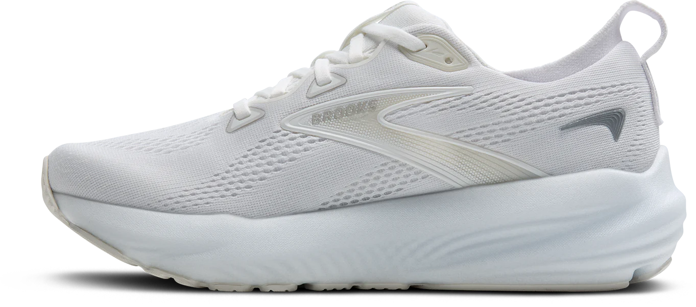 Brooks Womens Glycerin 22 - White/White/Grey - Neutral - SS25 - Image 6