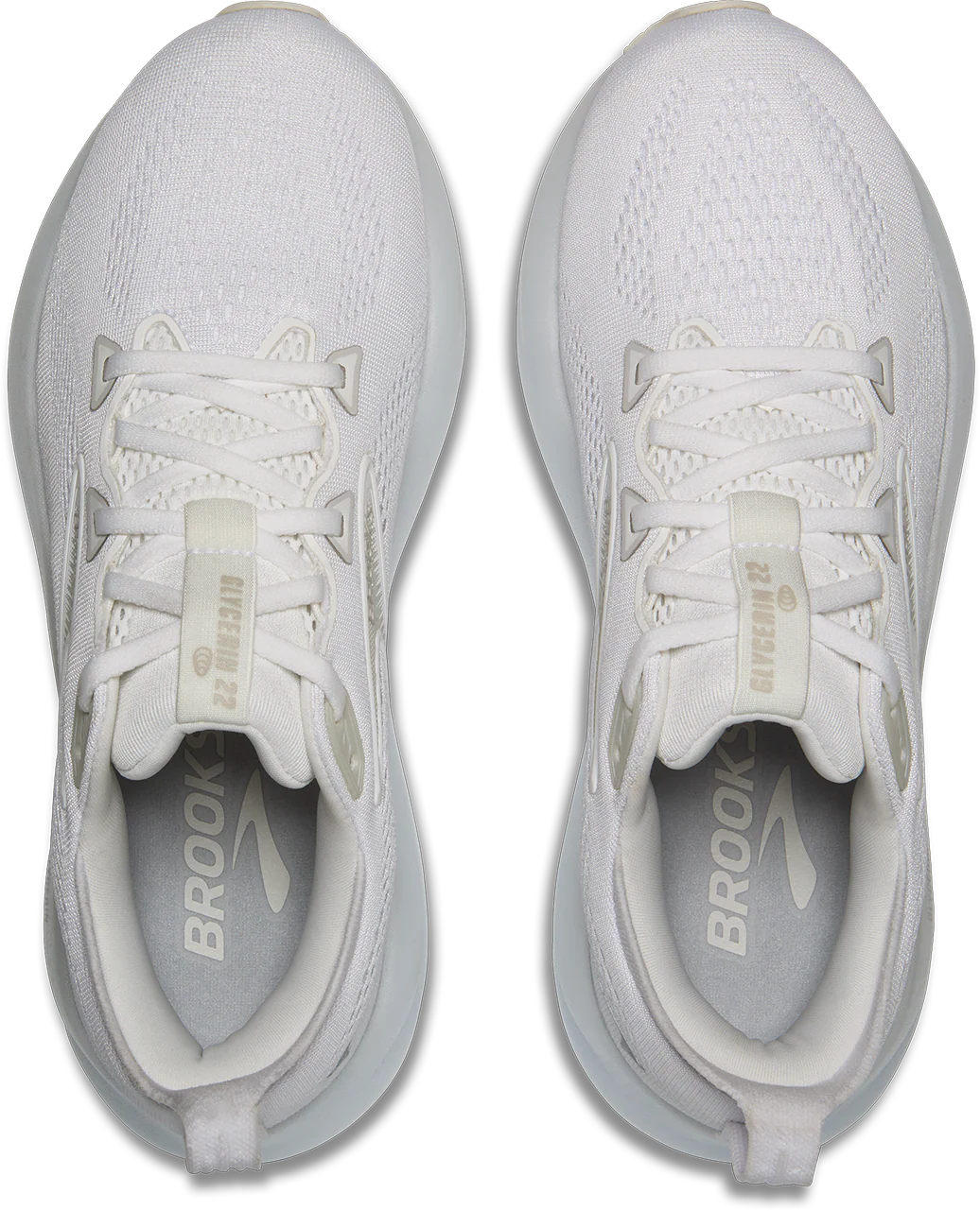 Brooks Womens Glycerin 22 - White/White/Grey - Neutral - SS25 - Image 7