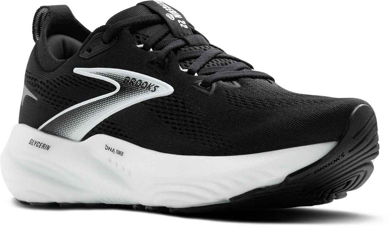 Brooks Womens Glycerin 22 - Wide - D Width - Black/Grey/White - Neutral - SS25 - Image 6