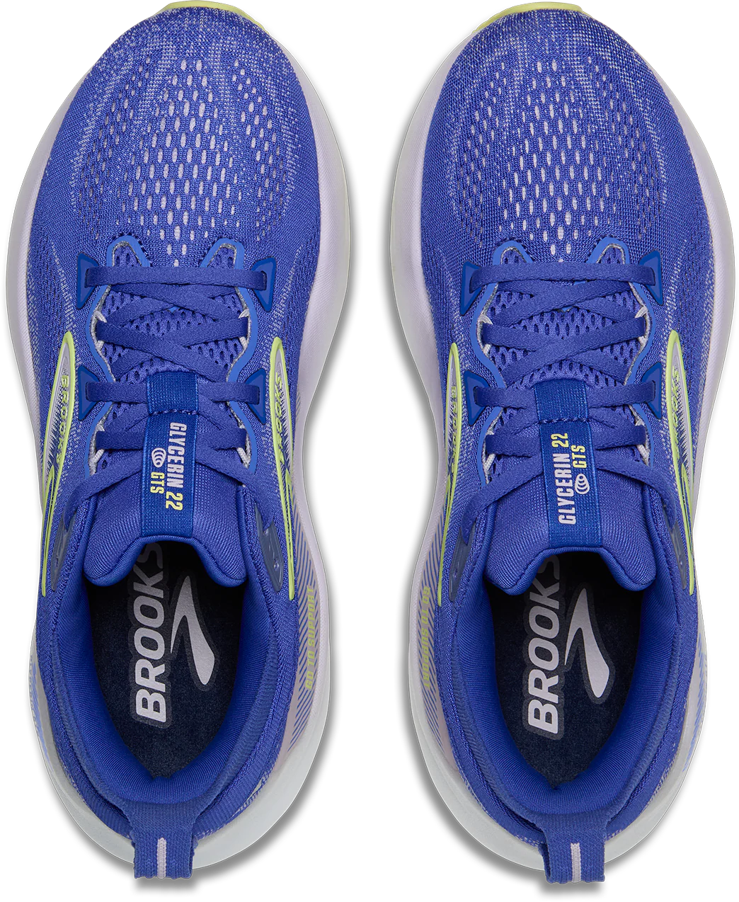 Brooks Womens Glycerin GTS 22 - Amparo Blue/Hyper Iris/Yellow - Stability - SS25 - Image 3