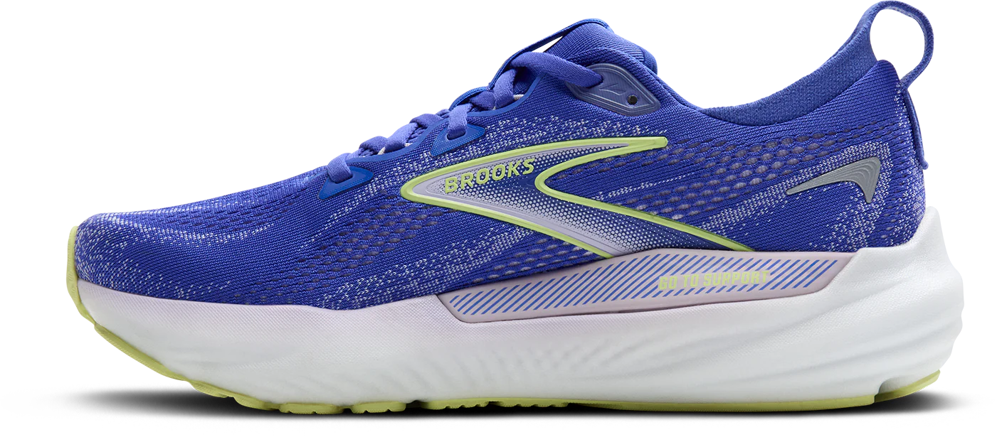 Brooks Womens Glycerin GTS 22 - Amparo Blue/Hyper Iris/Yellow - Stability - SS25 - Image 7