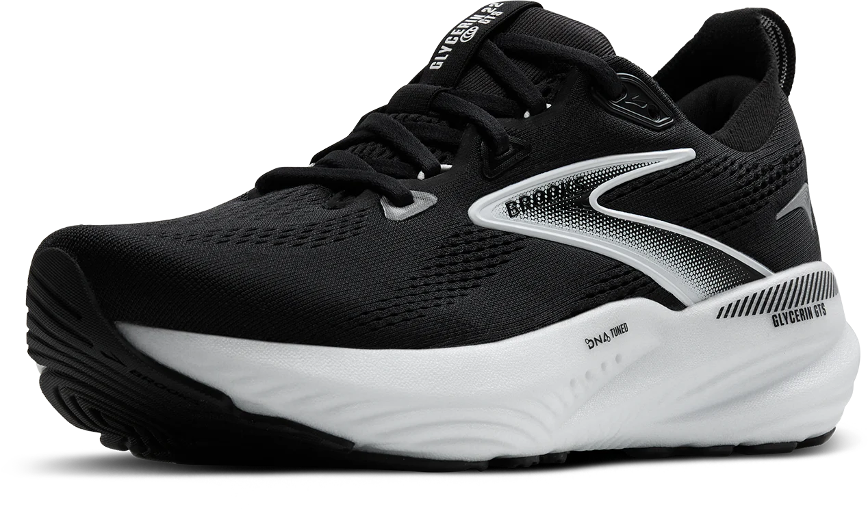 Brooks Womens Glycerin GTS 22 - Black/Grey/White - Stability - SS25 - Image 3