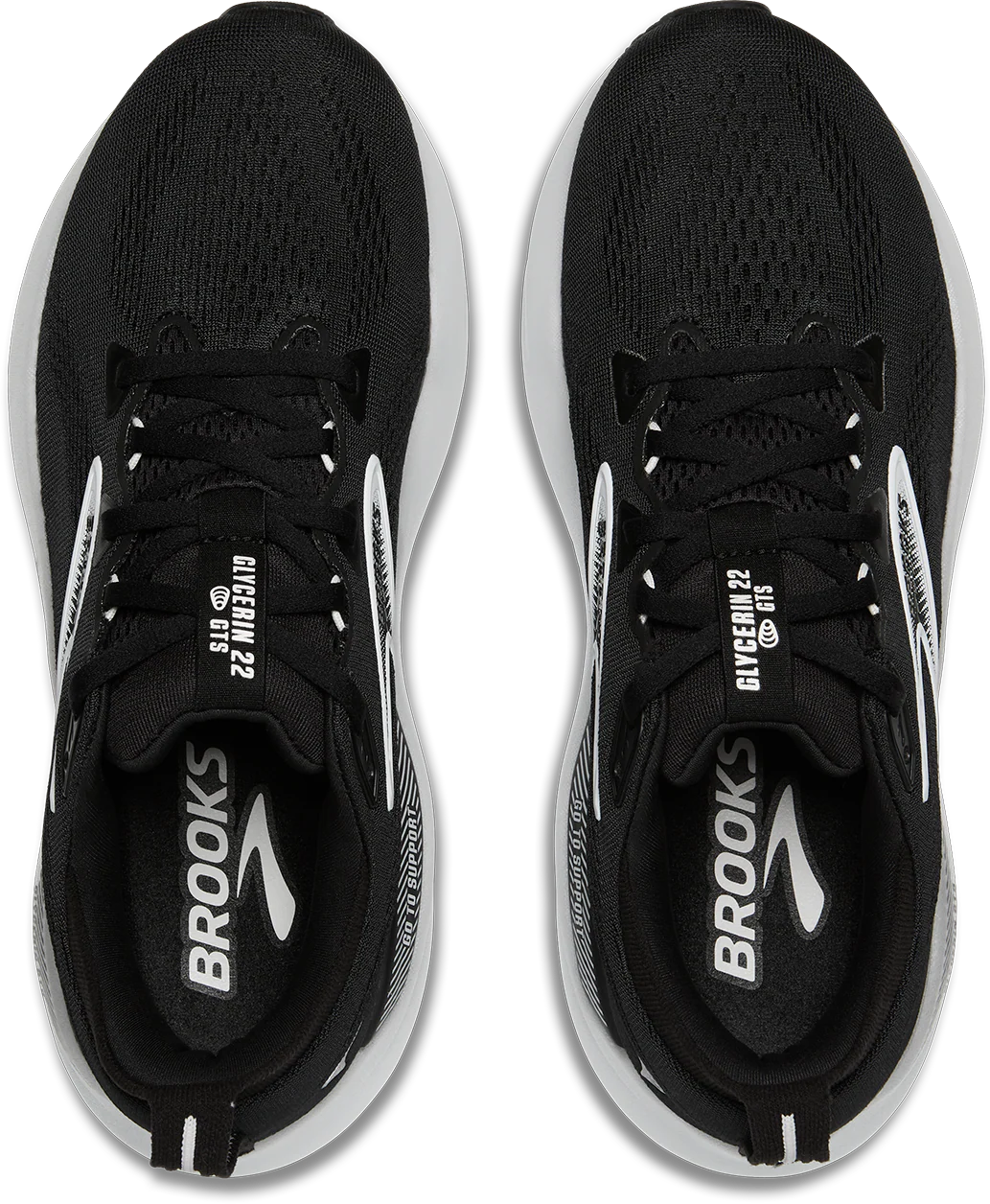 Brooks Womens Glycerin GTS 22 - Black/Grey/White - Stability - SS25 - Image 4