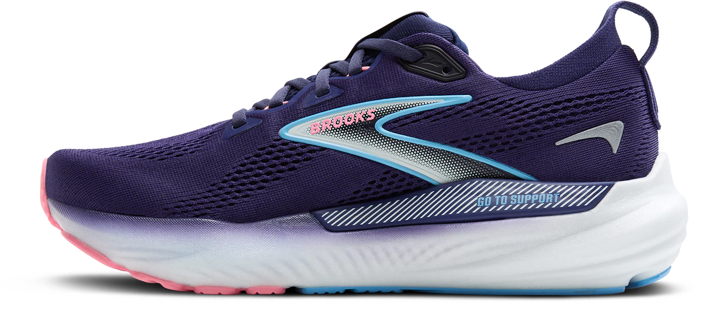 Brooks Womens Glycerin GTS 22 - Blue Ribbon/Peacoat/Dianthus - Stability - SS25 - Image 4