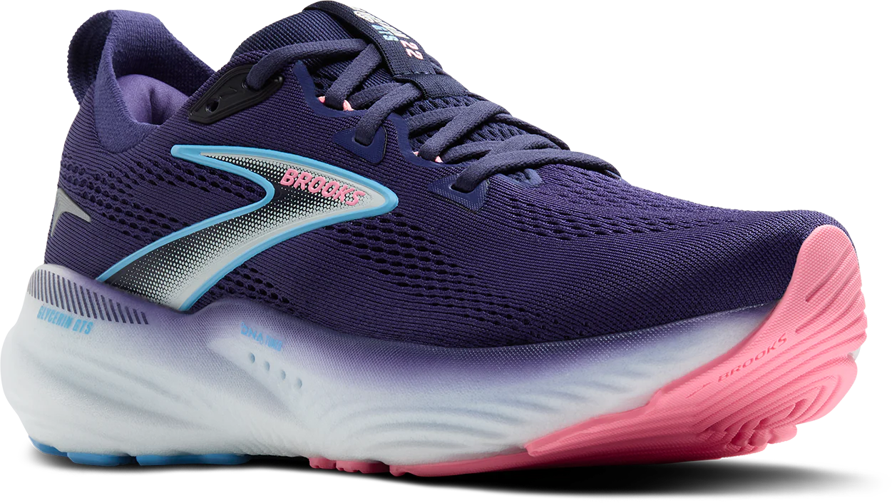 Brooks Womens Glycerin GTS 22 - Blue Ribbon/Peacoat/Dianthus - Stability - SS25 - Image 5