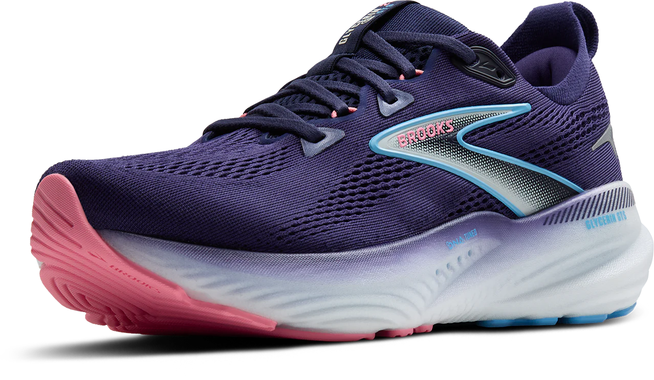 Brooks Womens Glycerin GTS 22 - Blue Ribbon/Peacoat/Dianthus - Stability - SS25 - Image 7