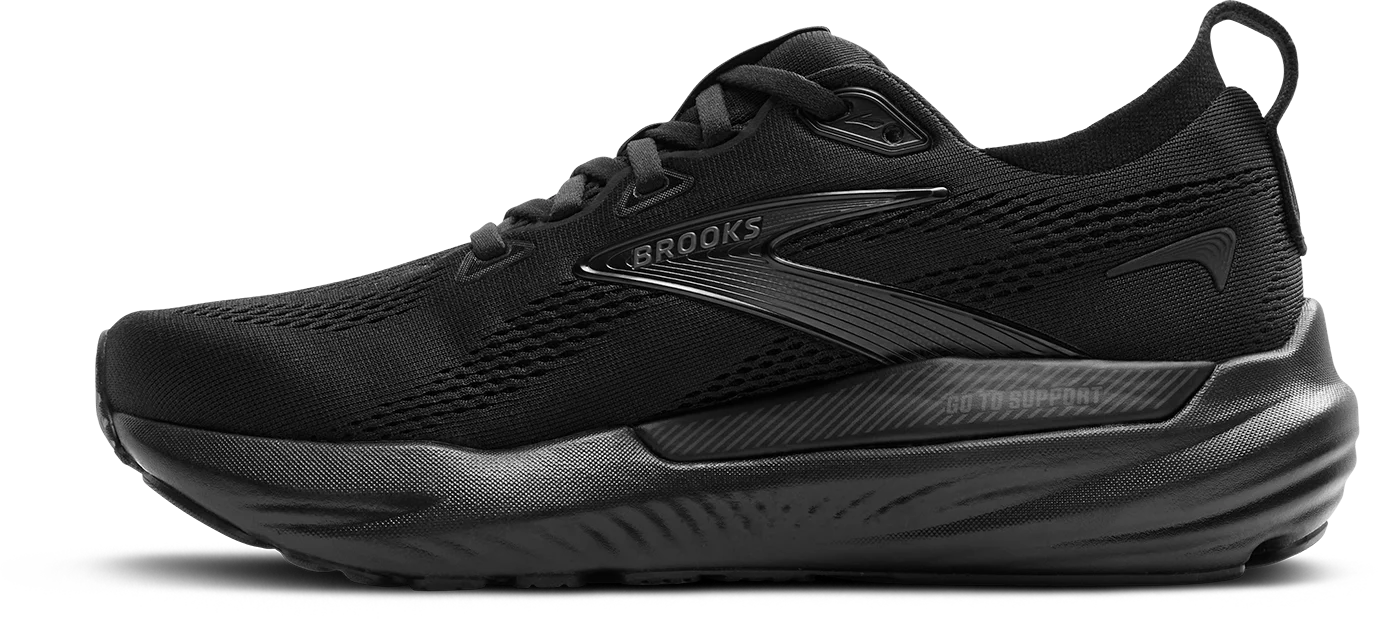 Brooks Womens Glycerin GTS 22 - Black/Black/Ebony - Stability - SS25 - Image 6