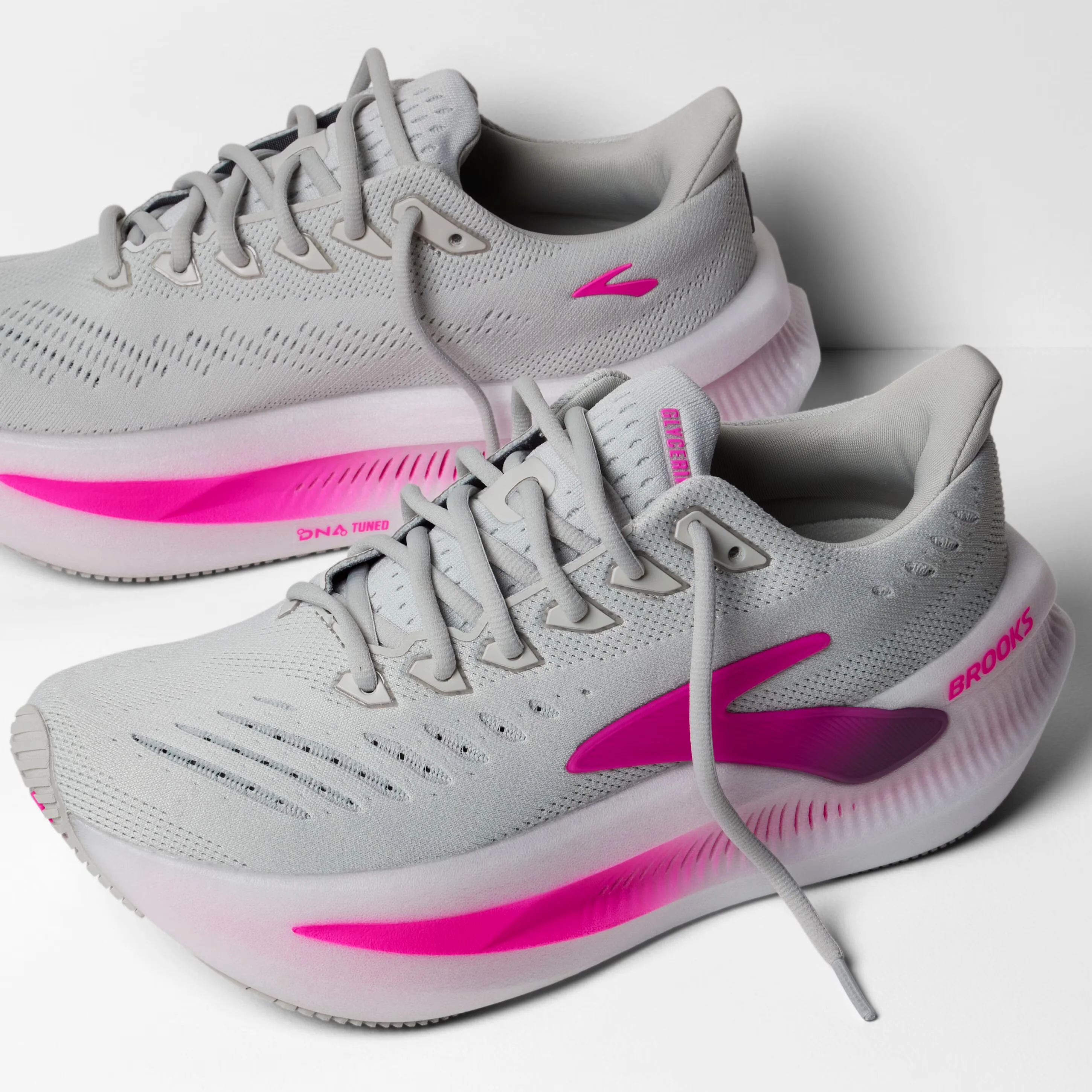 Brooks Womens Glycerin Max 2 - Oyster/Argyle/Cyber Pink - Neutral - SS26 - Image 7
