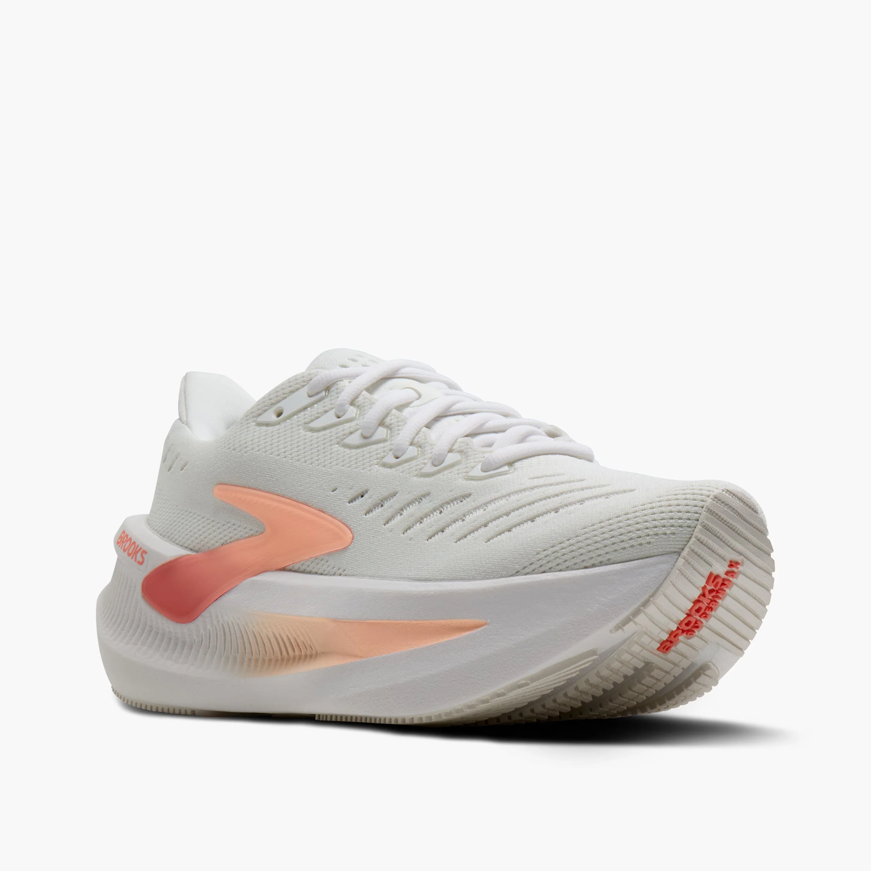 Brooks Womens Glycerin Max 2 - White/Coral/Peach - Neutral - SS26 - Image 3
