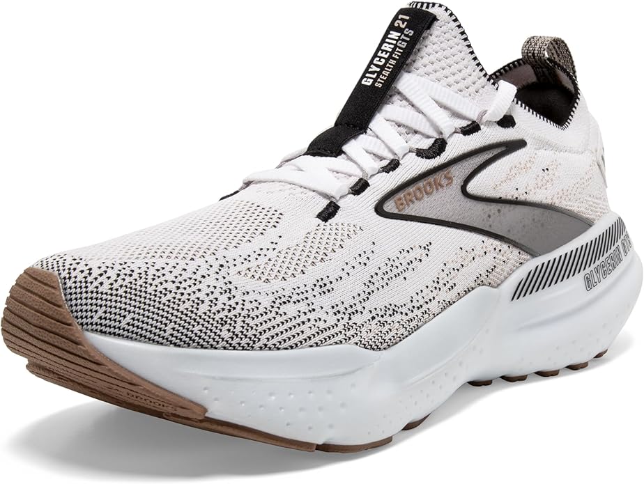 Brooks Womens Glycerin StealthFit GTS 21 - White/Grey/Black - Stability - Image 4