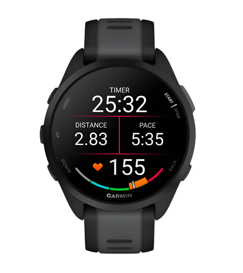 Garmin Forerunner 165 Music - 43mm - Black/Slate Grey - Image 2