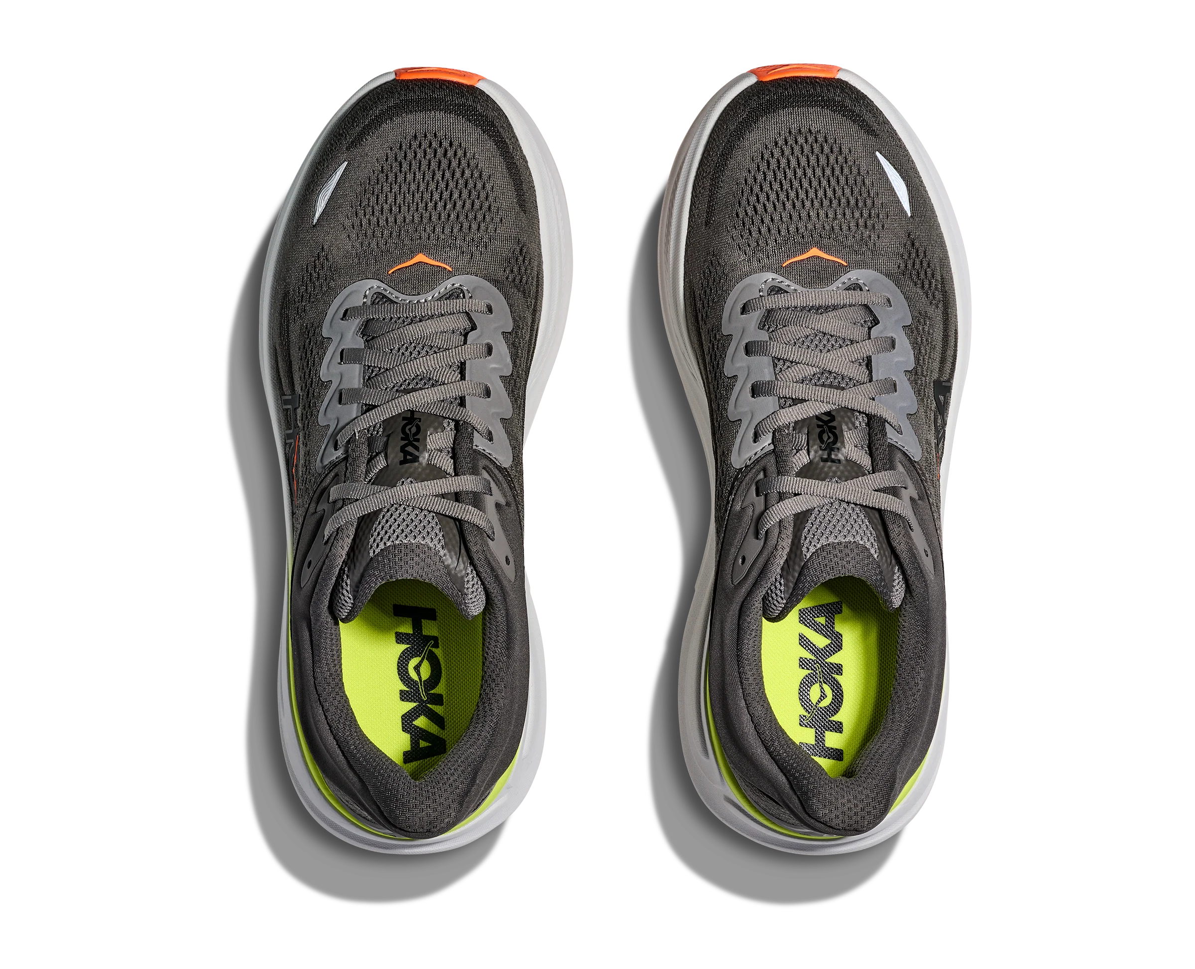 Hoka Mens Bondi 9 - Asphalt Grey/Gravel - Neutral - AW25 - Image 3