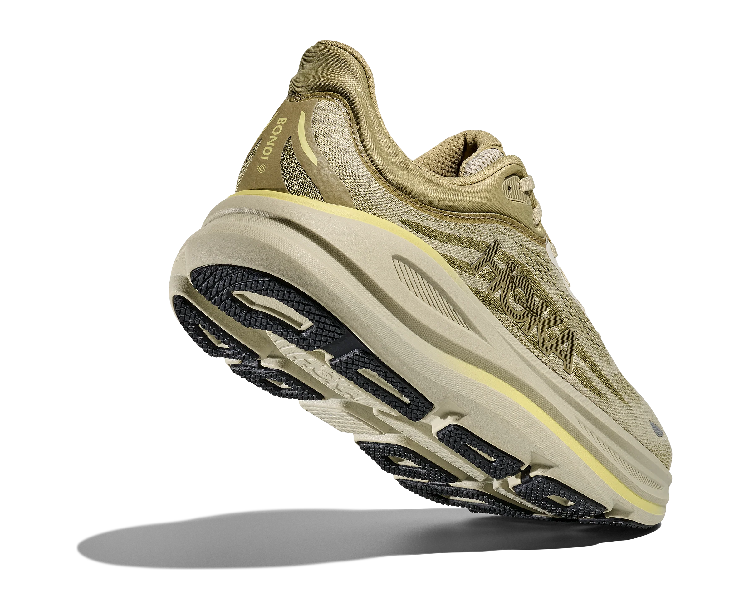 Hoka Mens Bondi 9 - Grassland/Oyster Mushroom - Neutral - AW25 - Image 7