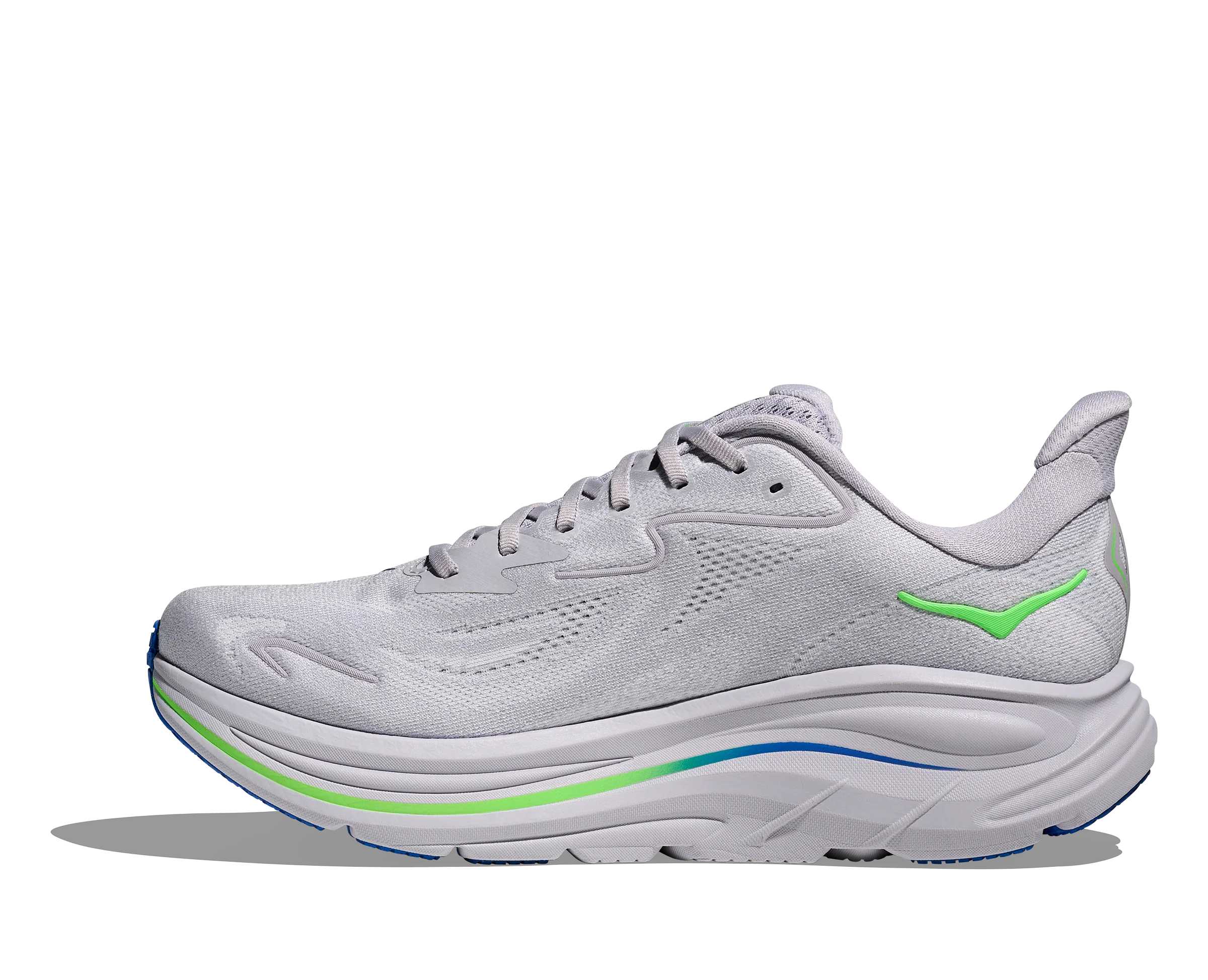 Hoka Mens Clifton 10 - Ash Grey/Neon Green - Neutral - SS26 - Image 3