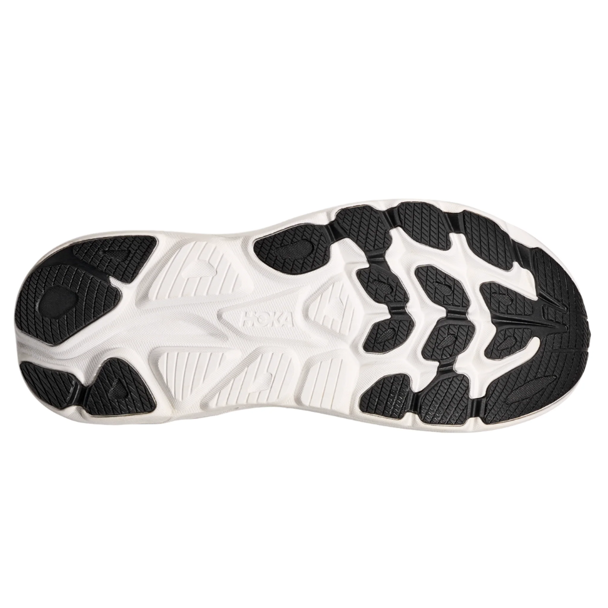 Hoka Mens Clifton 10 Wide - 2E Width - Black/White - Neutral - SS25 - Image 2