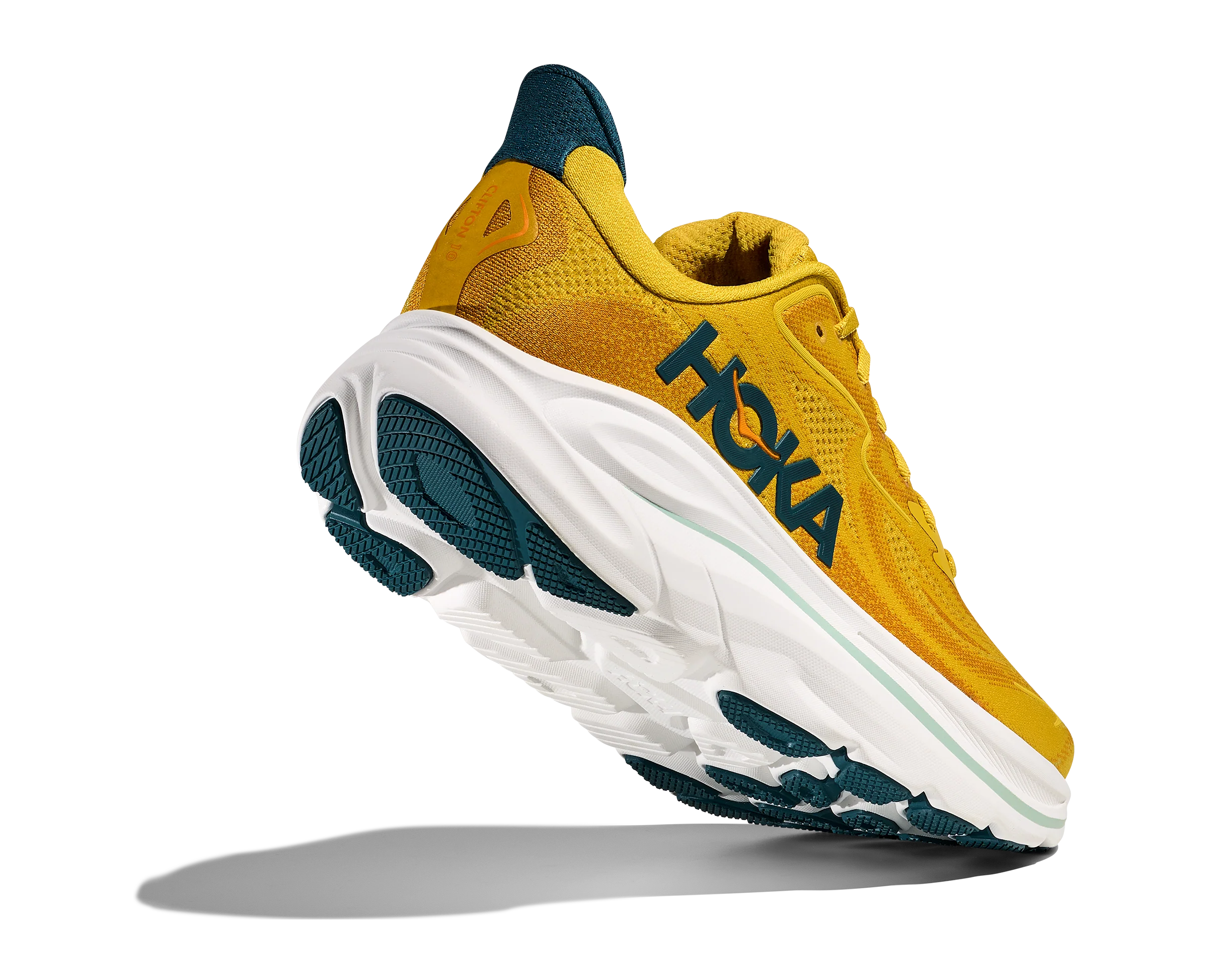 Hoka Mens Clifton 10 - Yellow Gold/Tidal Wave - Neutral - SS26 - Image 3
