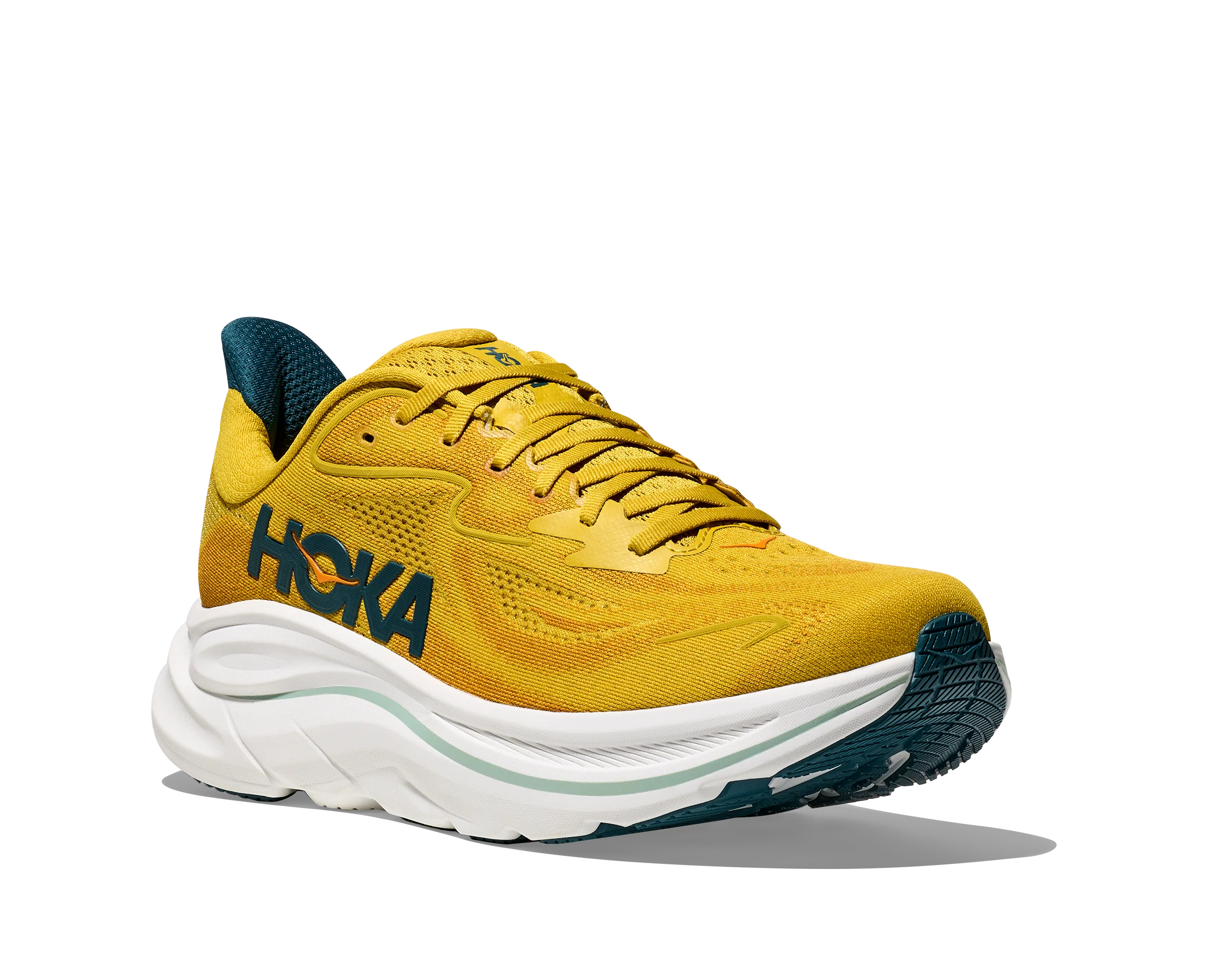 Hoka Mens Clifton 10 - Yellow Gold/Tidal Wave - Neutral - SS26 - Image 6