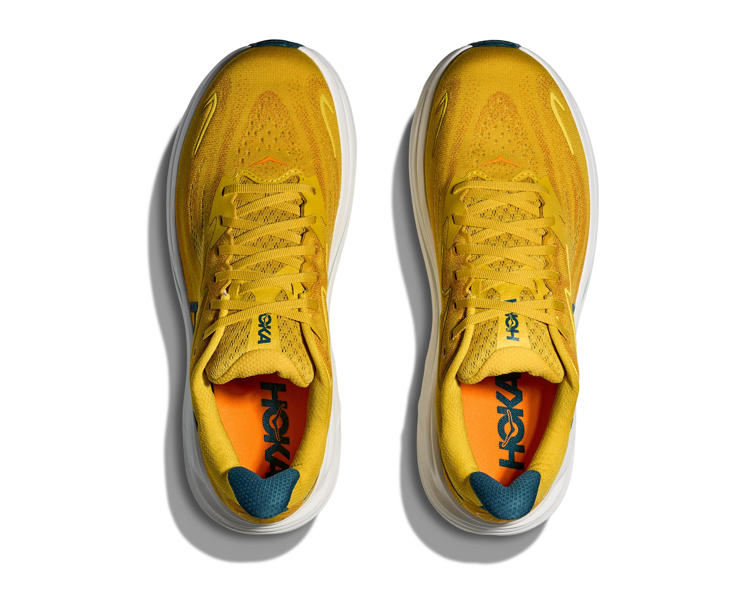 Hoka Mens Clifton 10 - Yellow Gold/Tidal Wave - Neutral - SS26 - Image 8