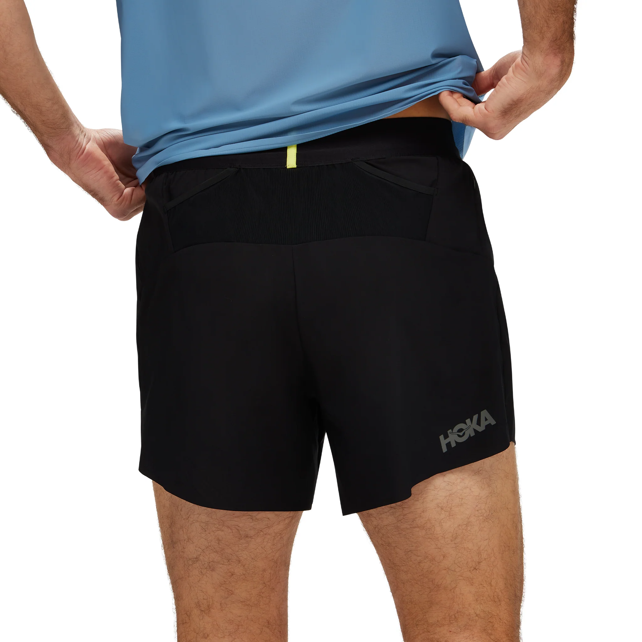Hoka Mens Glide 5" Short with Brief - Black - Image 2