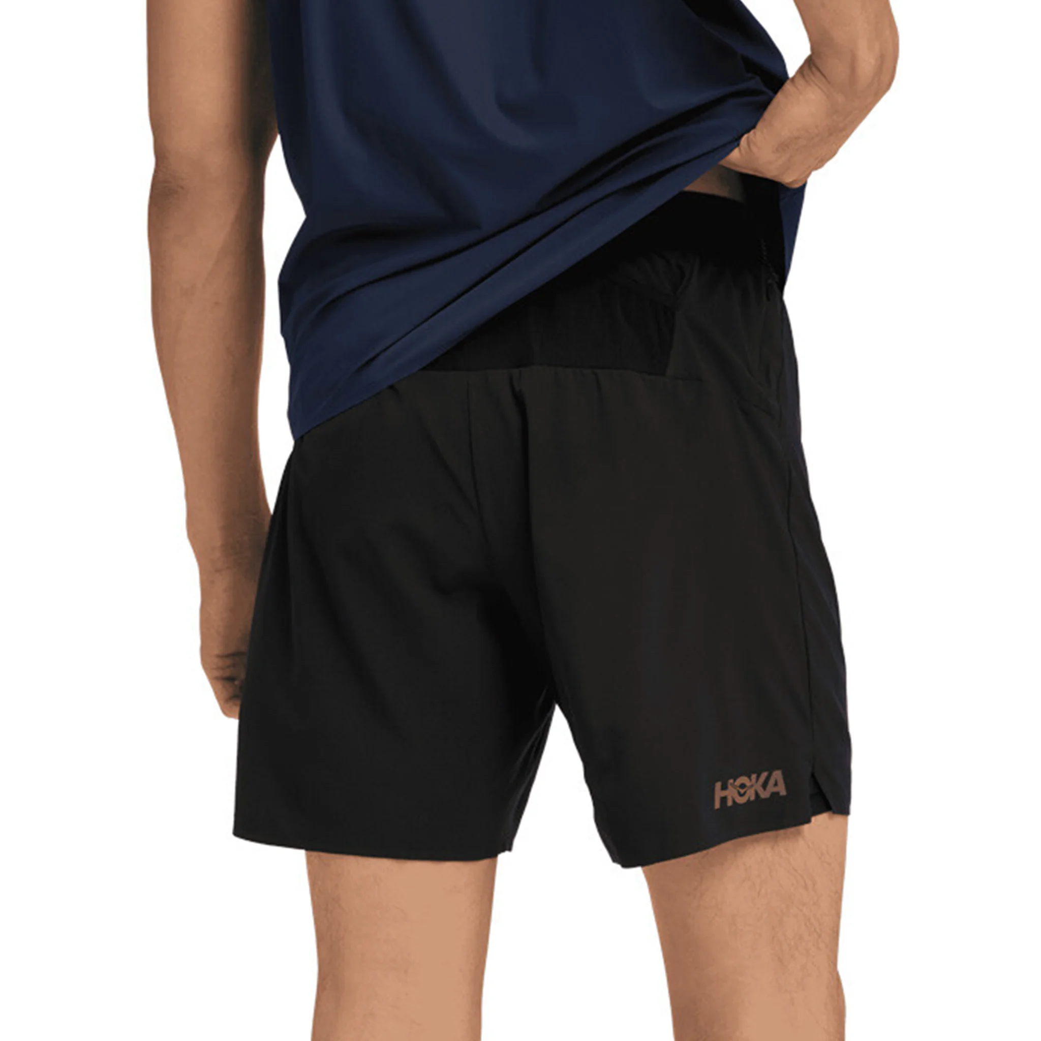 Hoka Mens Glide 7" 2in1 Short - Black - AW25 - Image 2