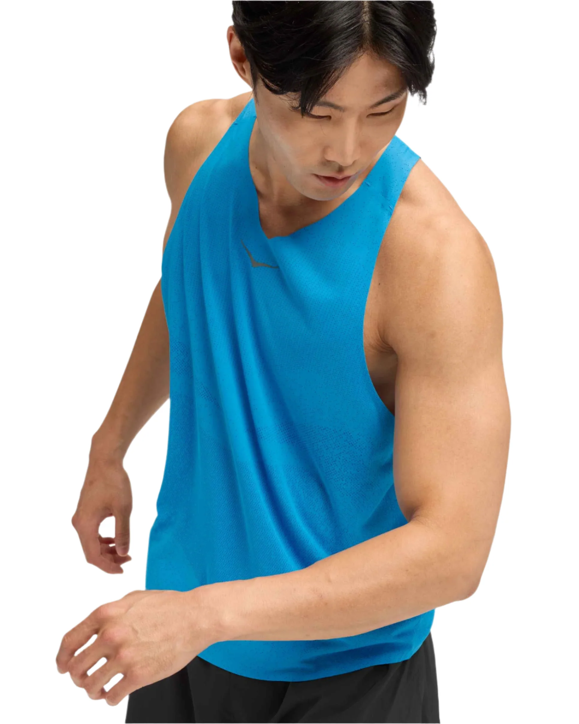Hoka Mens Race Day Singlet - Hoka Blue - Image 3