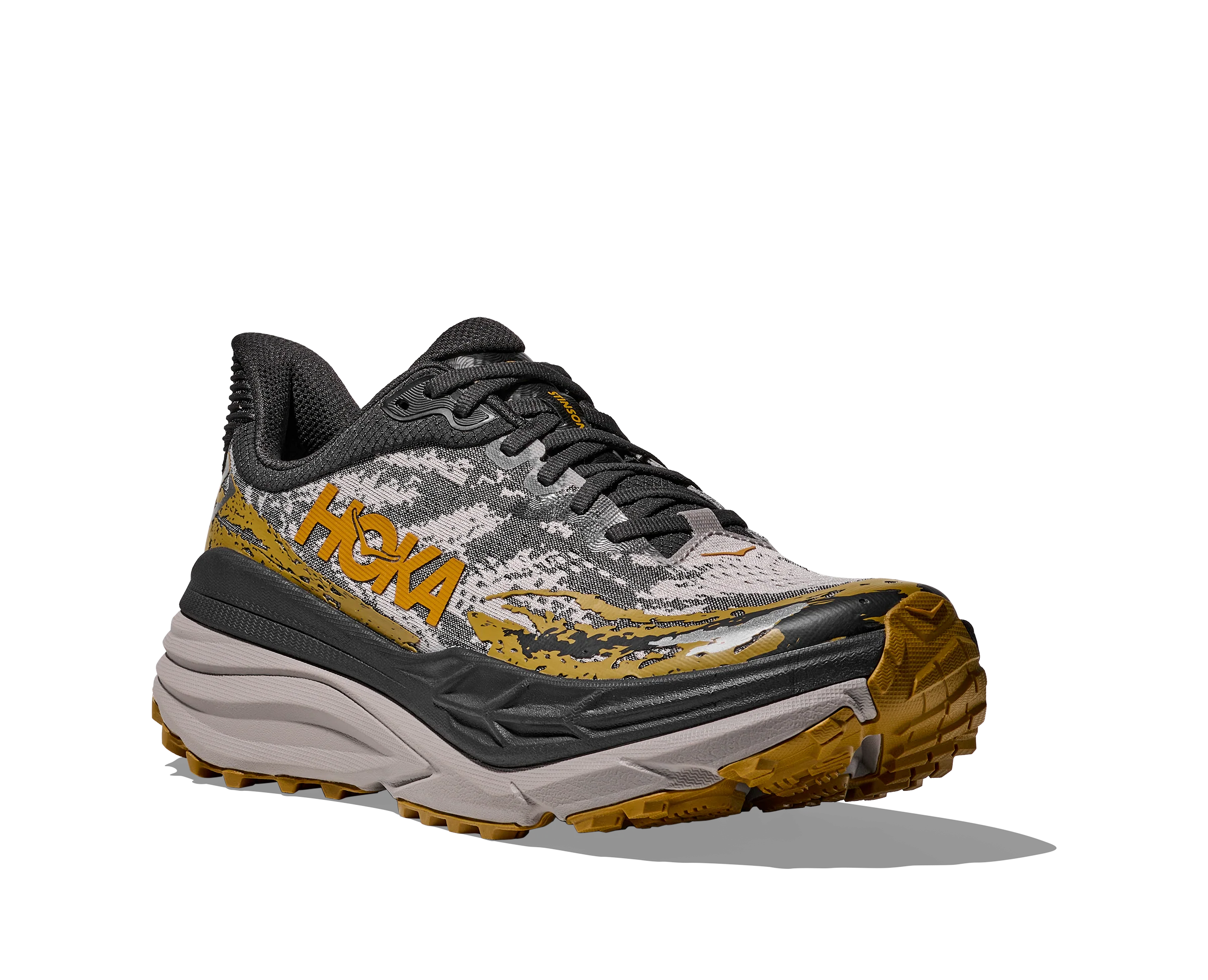 Hoka Mens Stinson 7 - Black/Cement - Trail - SS26 - Image 5