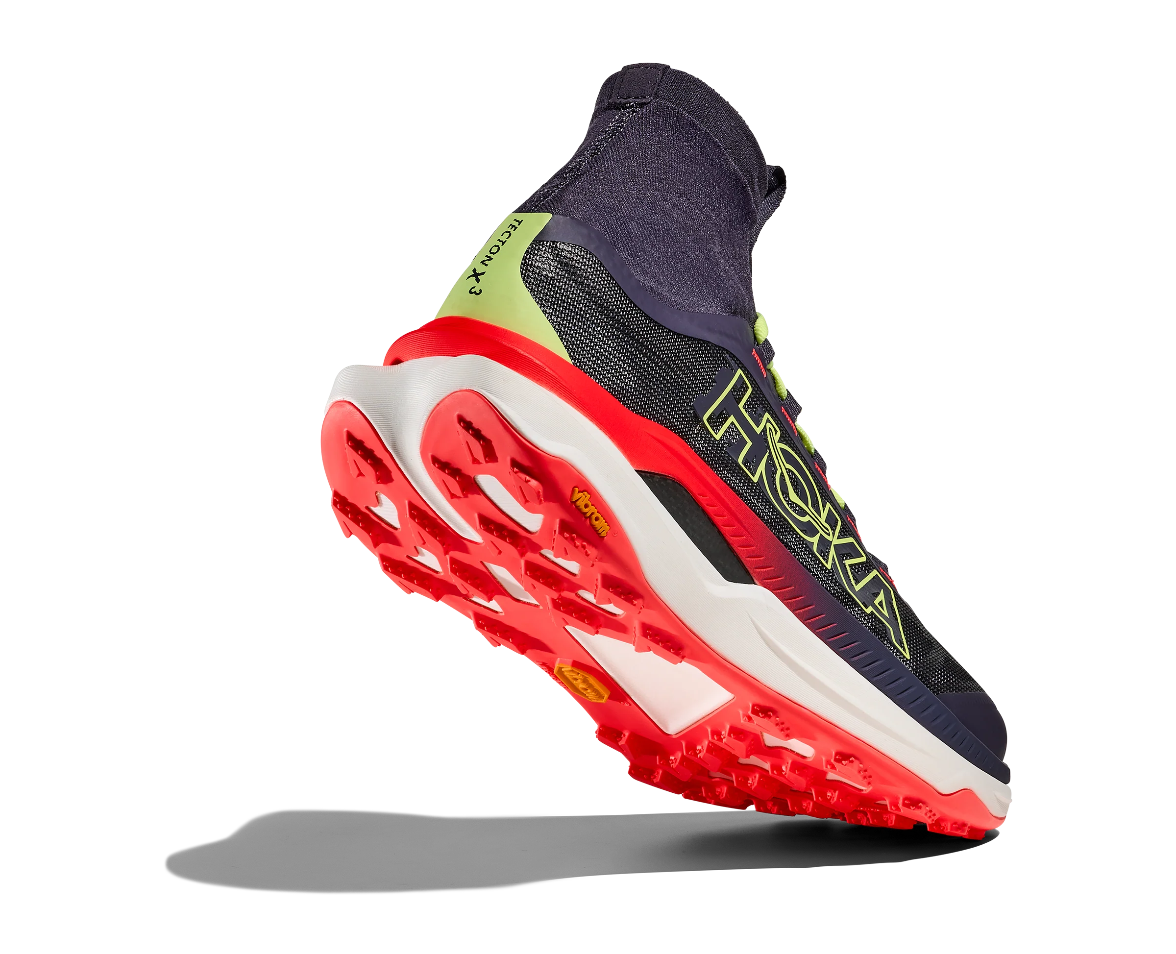 Hoka Mens Tecton X 3 - Squid Ink/Neon Flame - Trail - SS26 - Image 4