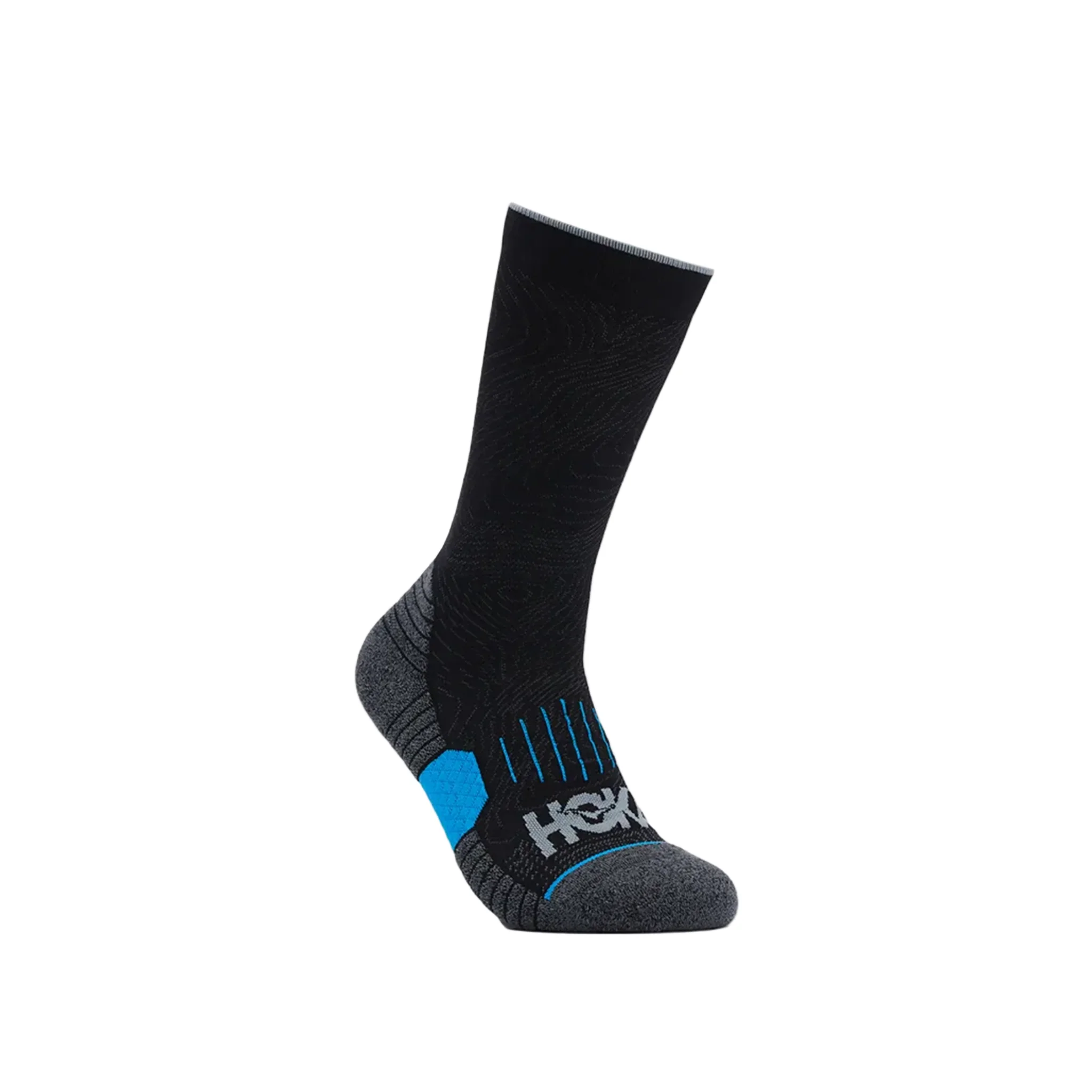 Hoka Unisex Crew Run Sock 3-Pack - White/Black/Grey - Image 2