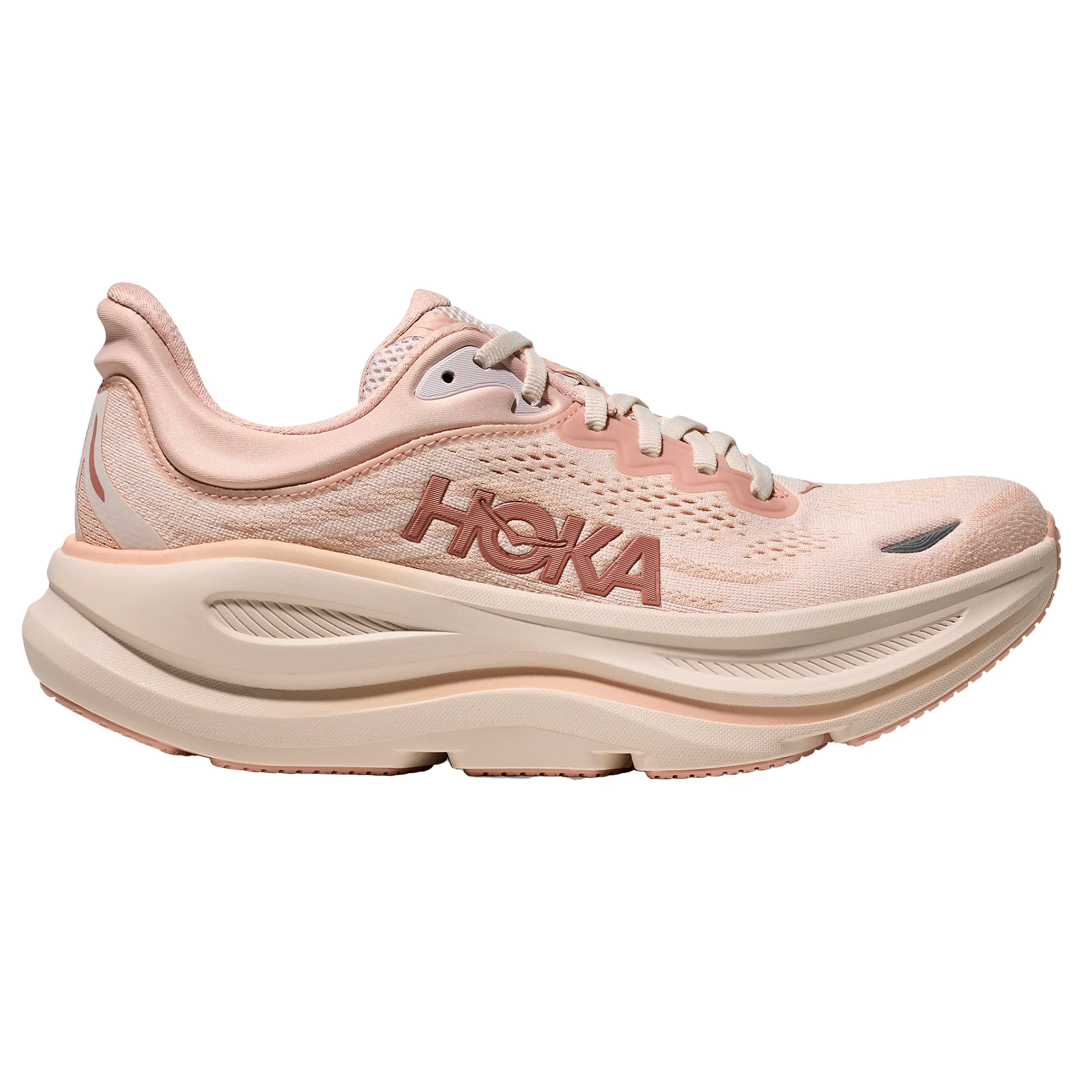Hoka Womens Bondi 9 - Rose Latte/Rose Cream - Neutral - AW25