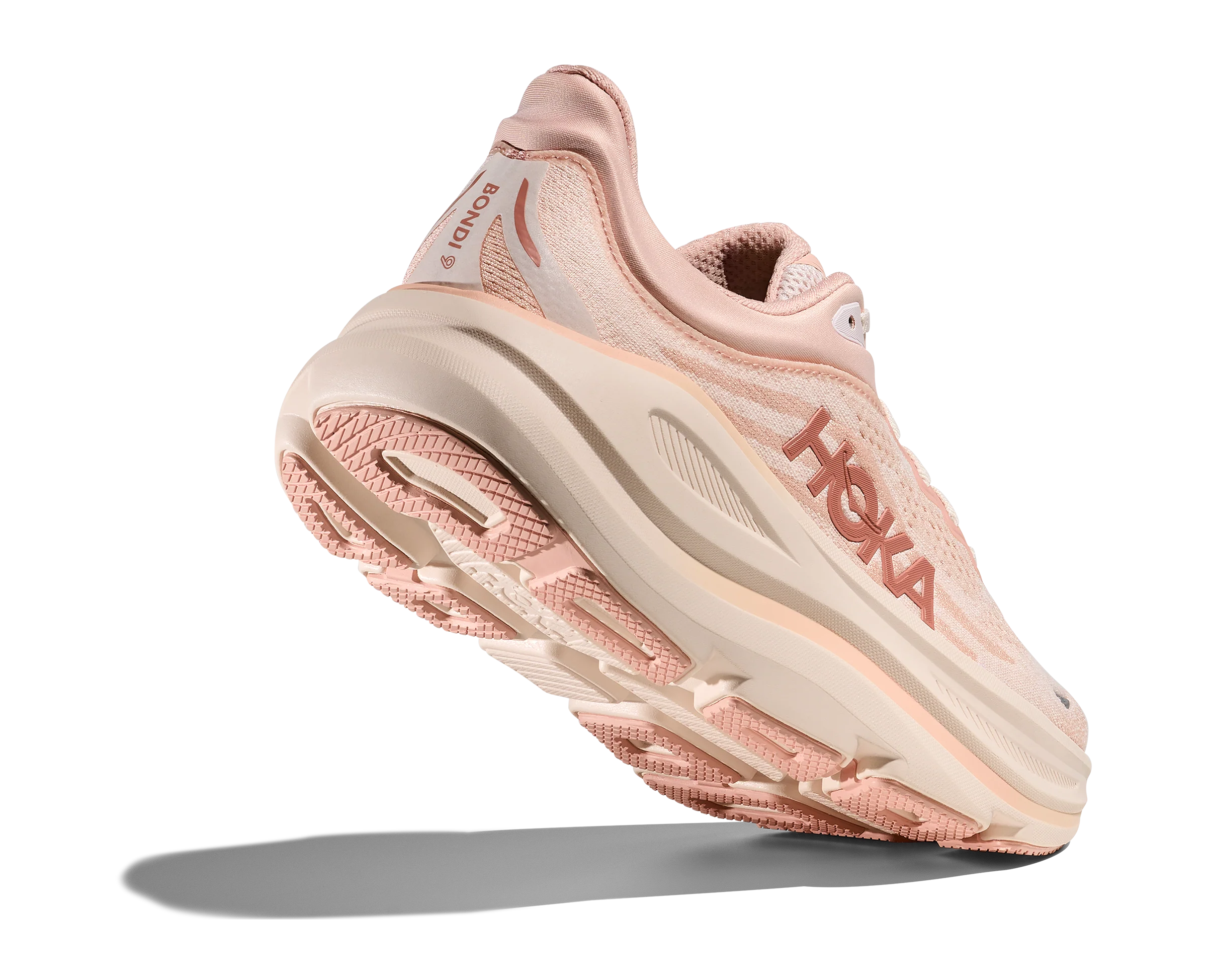 Hoka Womens Bondi 9 - Rose Latte/Rose Cream - Neutral - AW25 - Image 6
