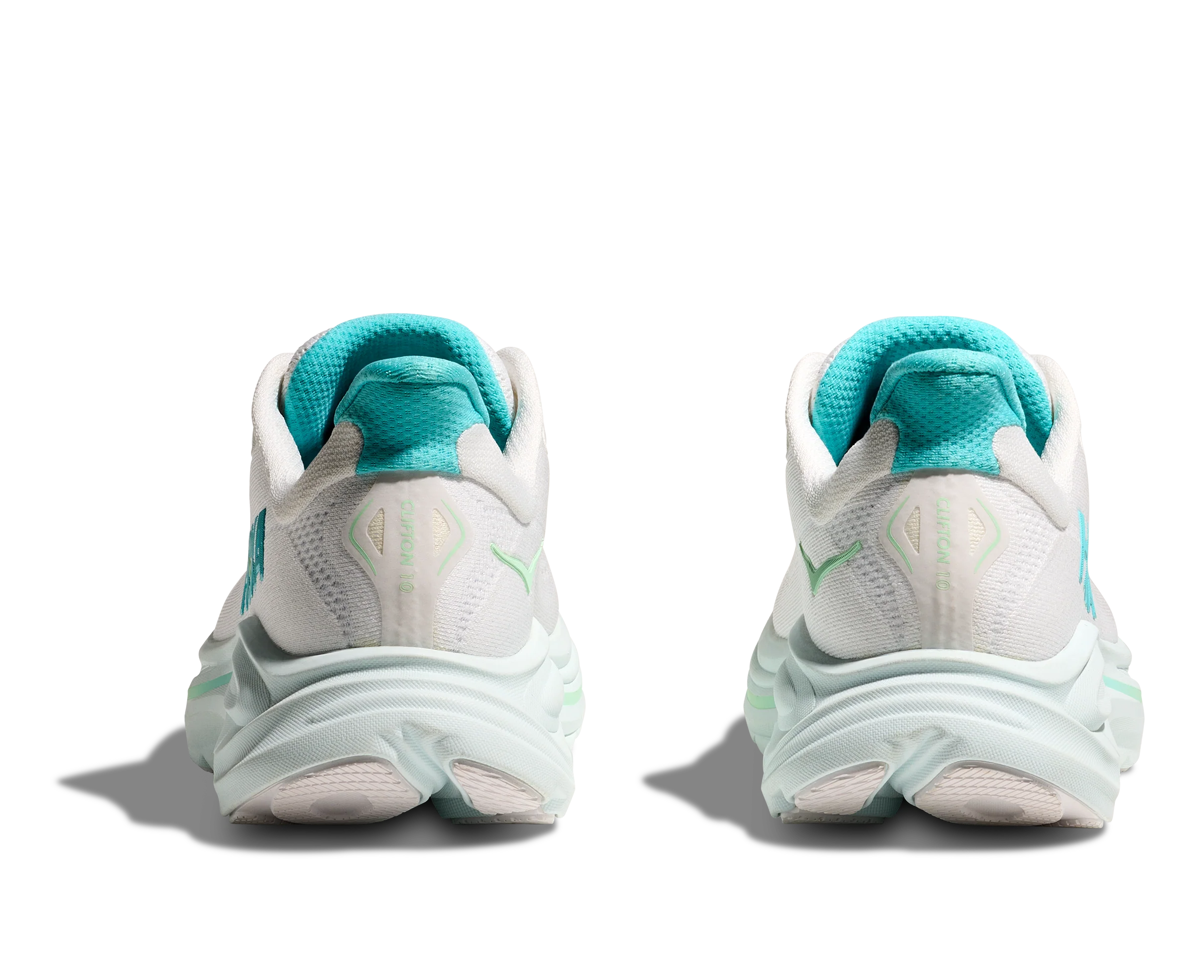 Hoka Womens Clifton 10 Wide - D Width - White/Cielo Blue - Neutral - SS25 - Image 5