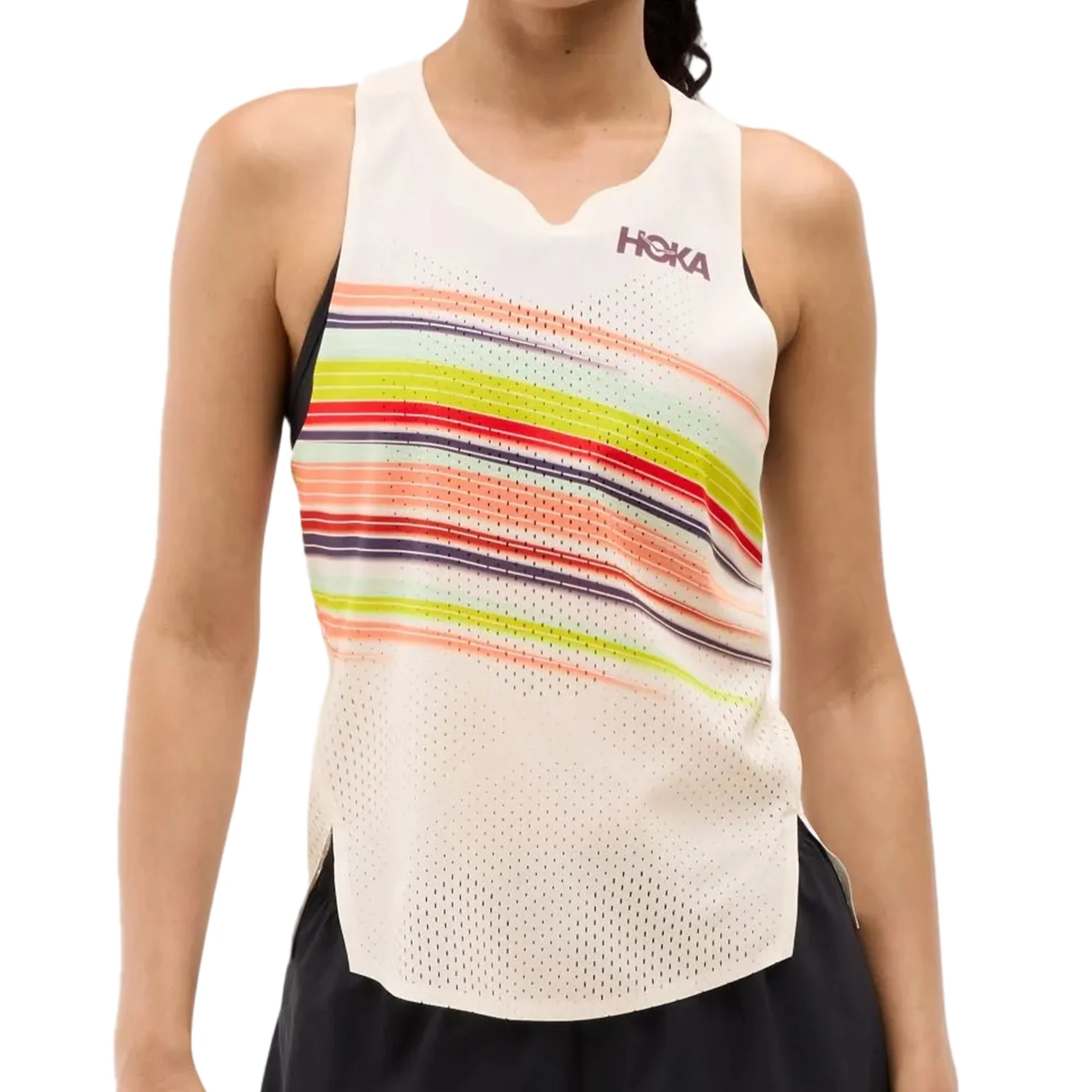 Hoka Womens Race Day Singlet - Alabaster Flare - SS26