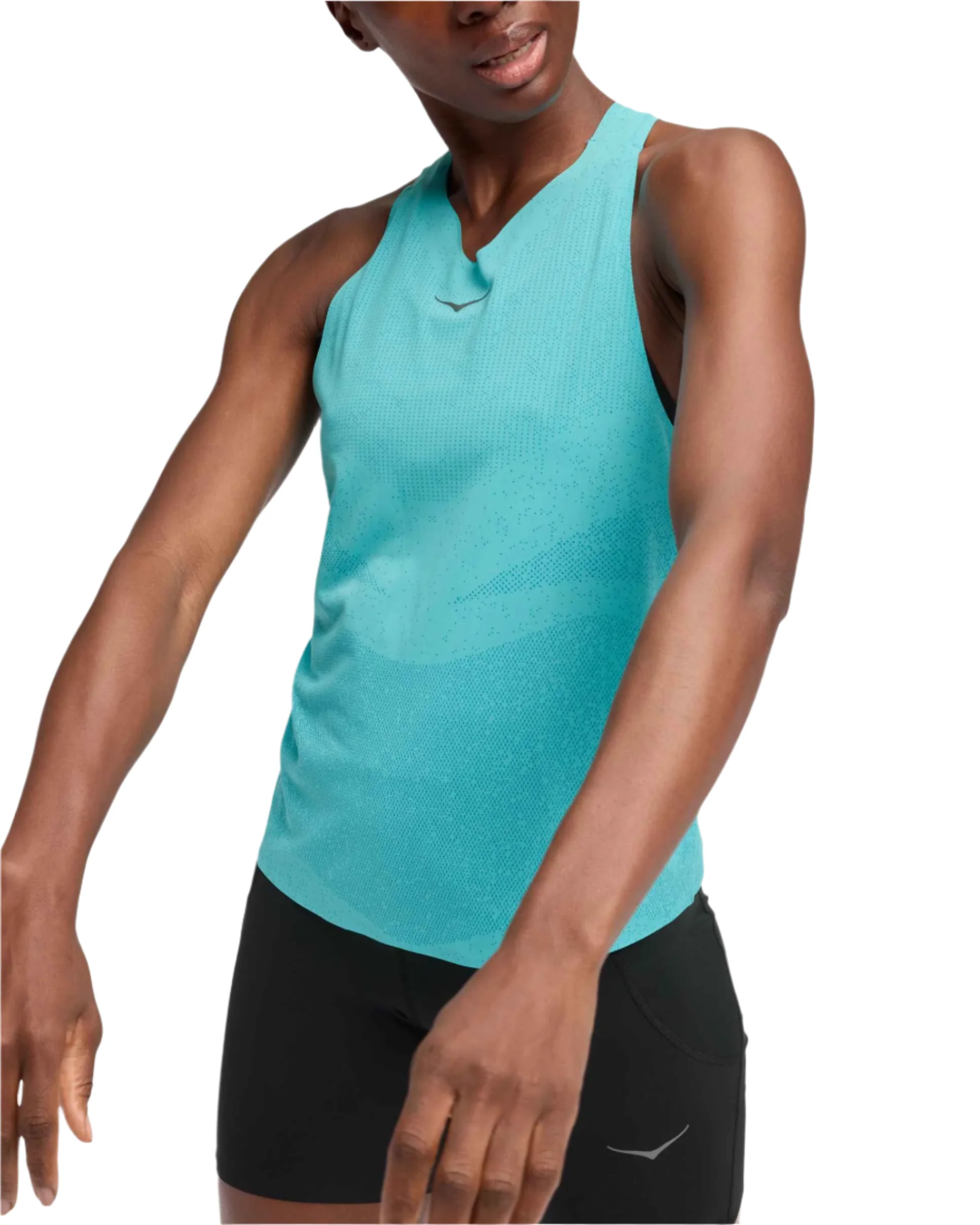 Hoka Womens Race Day Singlet - Cielo Blue - Image 3
