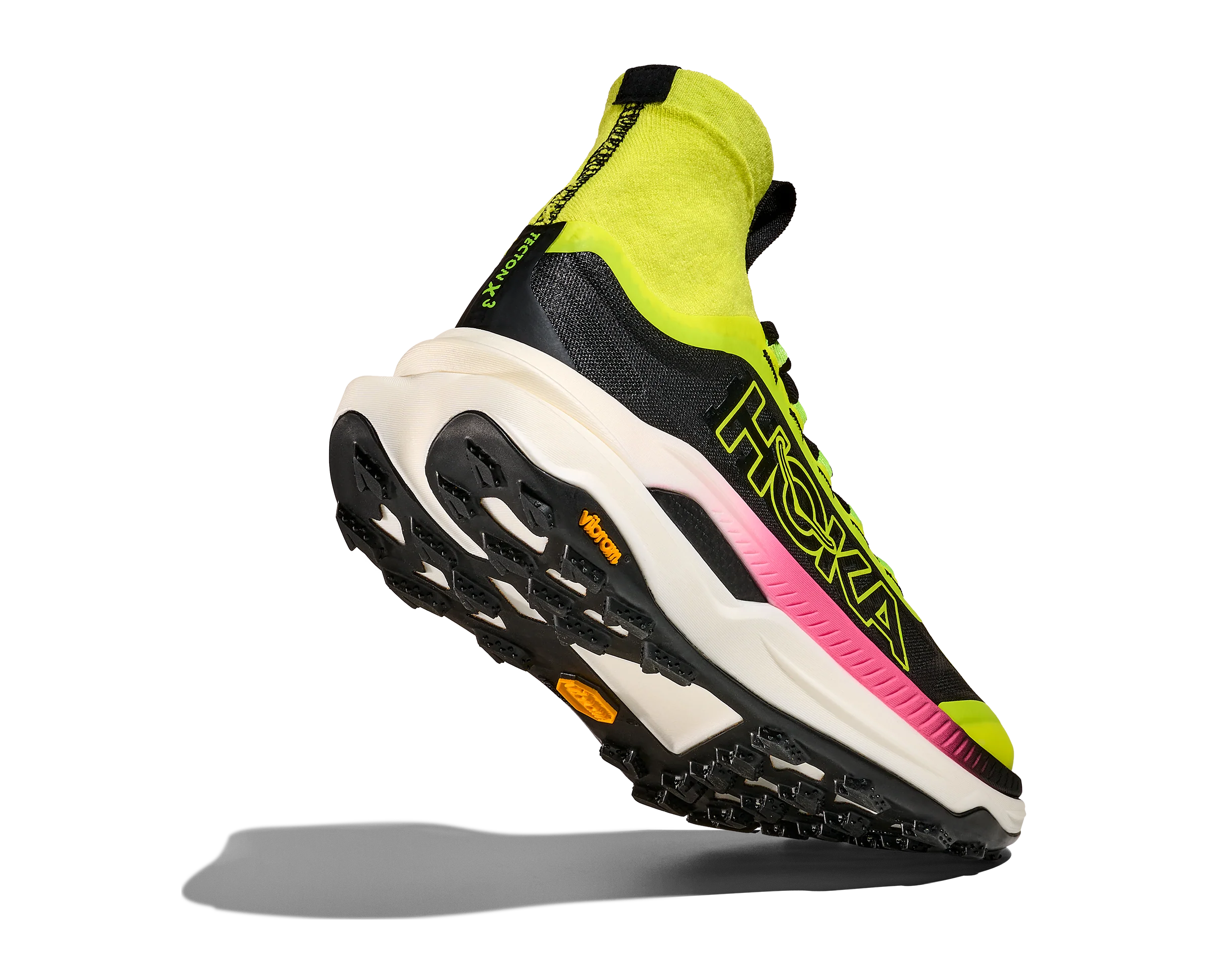 Hoka Womens Tecton X 3 - Neon Hoka Citrus/Black - Trail - AW25 - Image 5