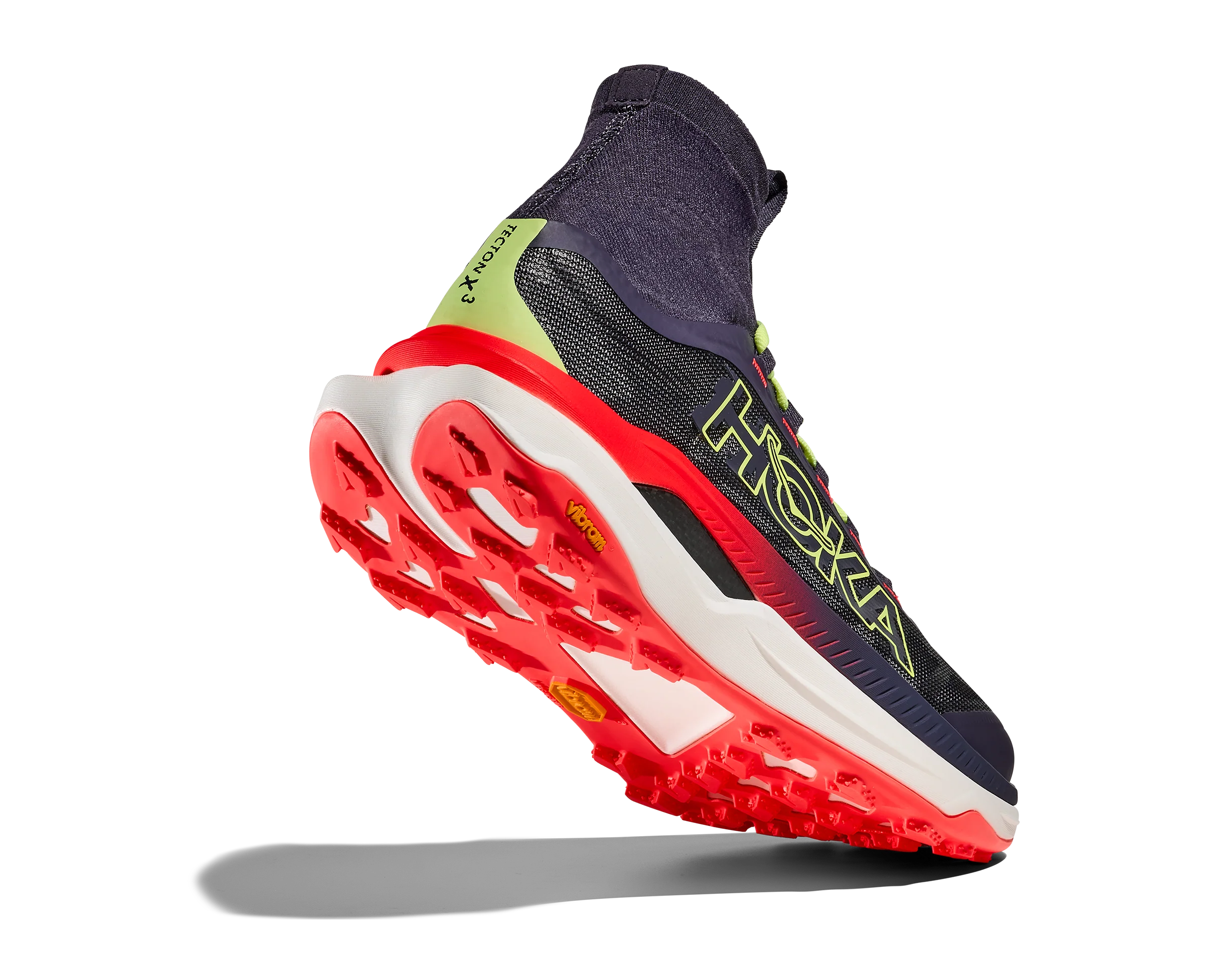 Hoka Womens Tecton X 3 - Squid Ink/Neon Flame - Trail - SS26 - Image 4