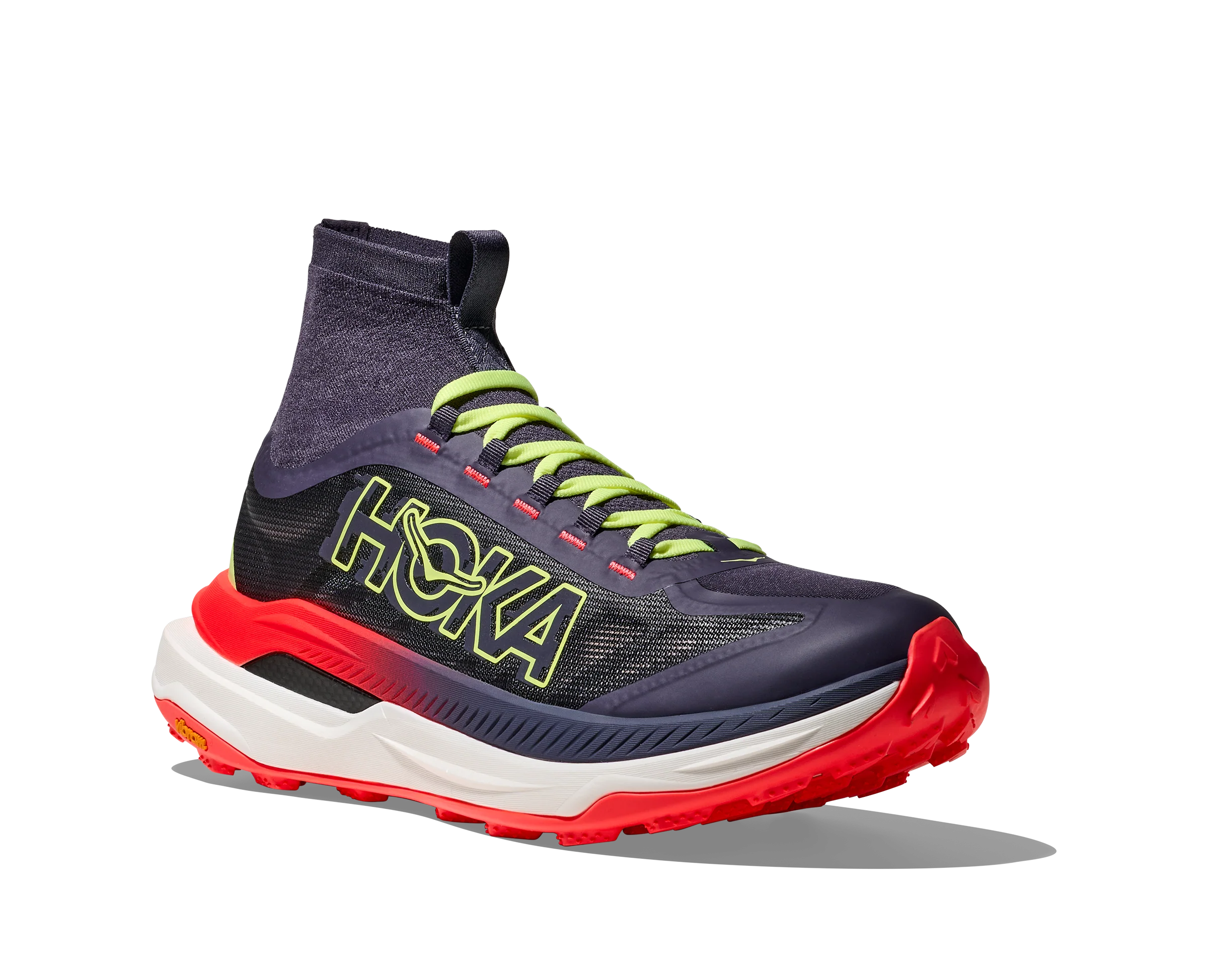 Hoka Womens Tecton X 3 - Squid Ink/Neon Flame - Trail - SS26 - Image 7