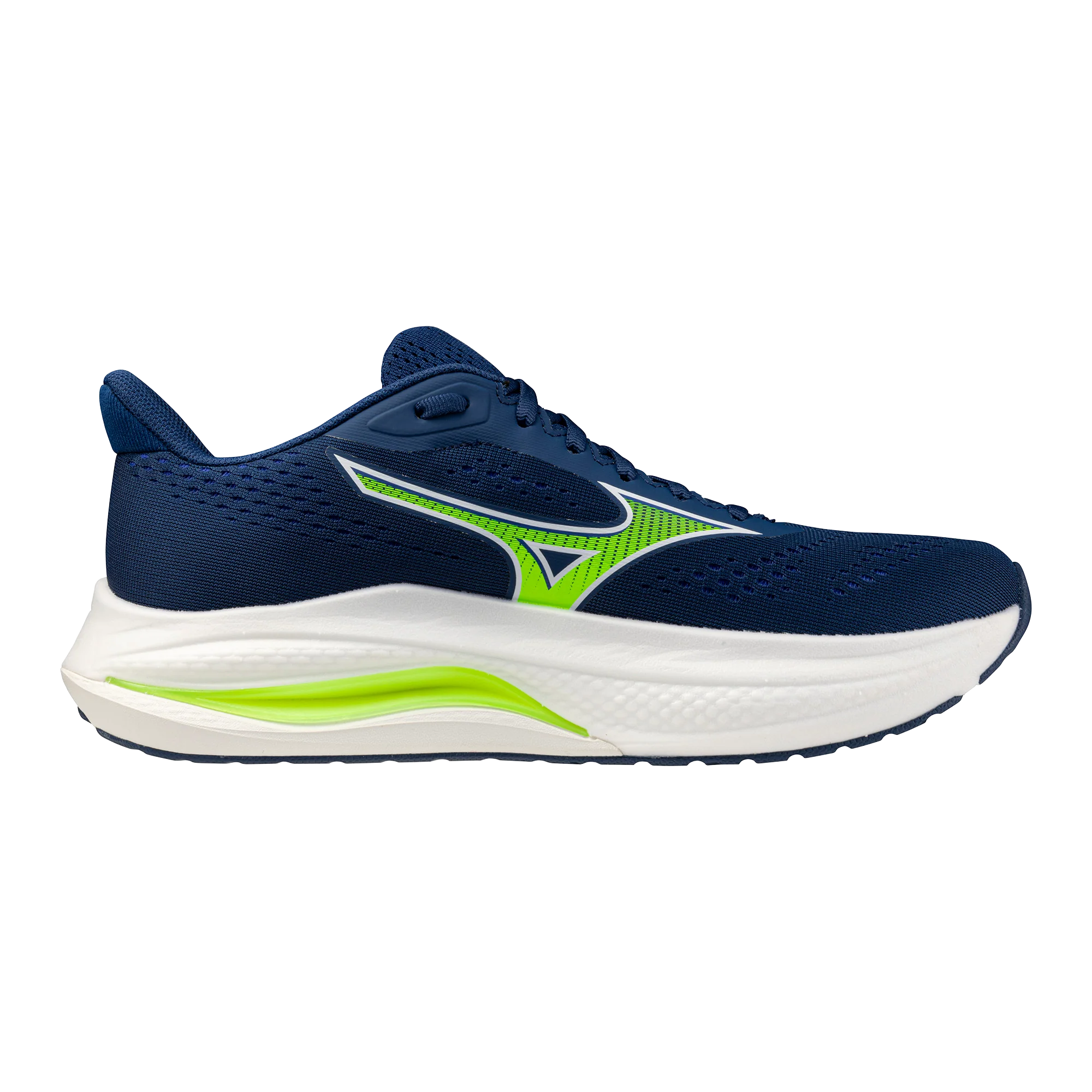 Mizuno Mens Wave Inspire 22 - Estate Blue/Lightning Yellow/Lightning Yellow - Stability - SS26 - Image 5