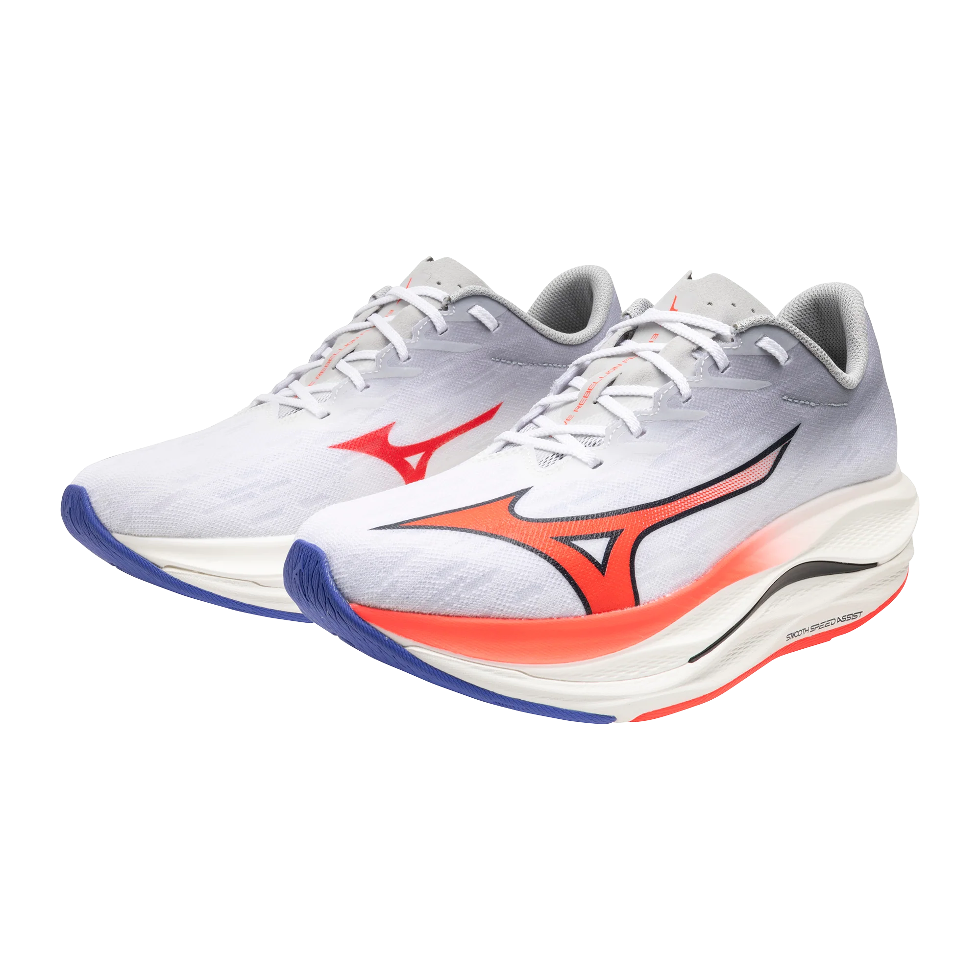Mizuno Mens Wave Rebellion Flash - White/Fiery Coral/Iris Bloom - Neutral - AW25 - Image 10