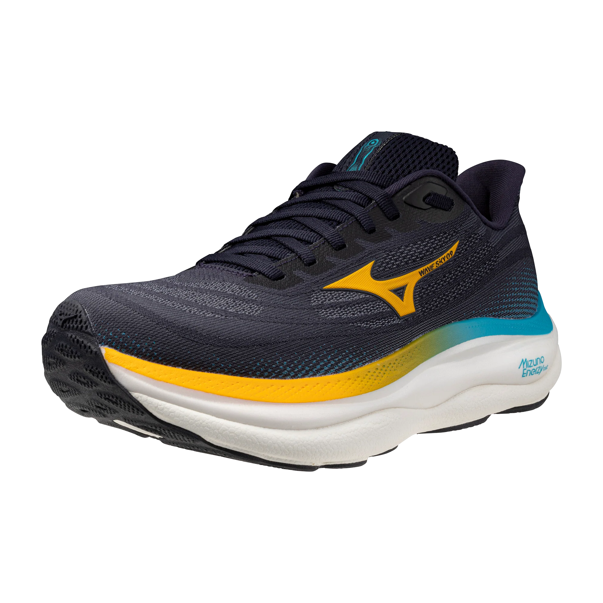 Mizuno Mens Wave Sky 9 - Baritone Blue/Citrus/Capri Breeze - Neutral - AW25 - Image 12