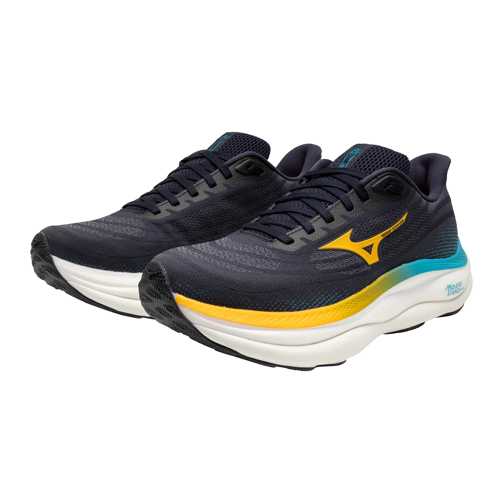 Mizuno Mens Wave Sky 9 - Baritone Blue/Citrus/Capri Breeze - Neutral - AW25 - Image 3