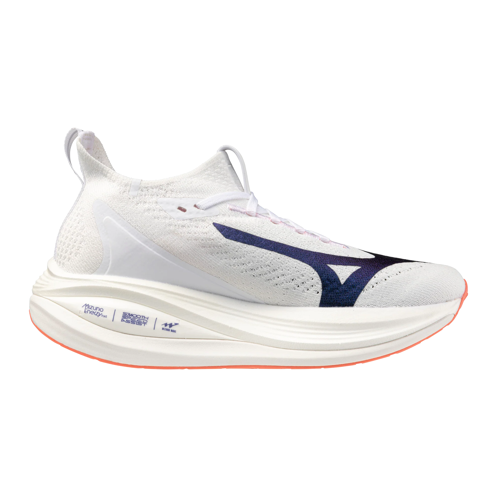 Mizuno Womens Neo Vista 2 - White/Striking Coral/Iris Bloom - Neutral - AW25 - Image 4
