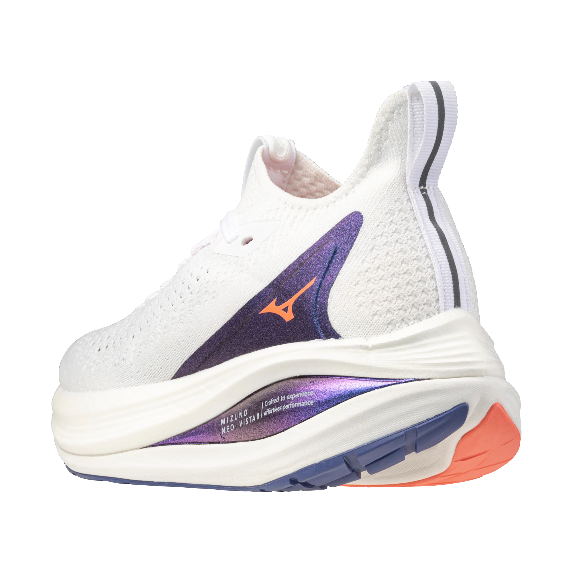 Mizuno Womens Neo Vista 2 - White/Striking Coral/Iris Bloom - Neutral - AW25 - Image 7